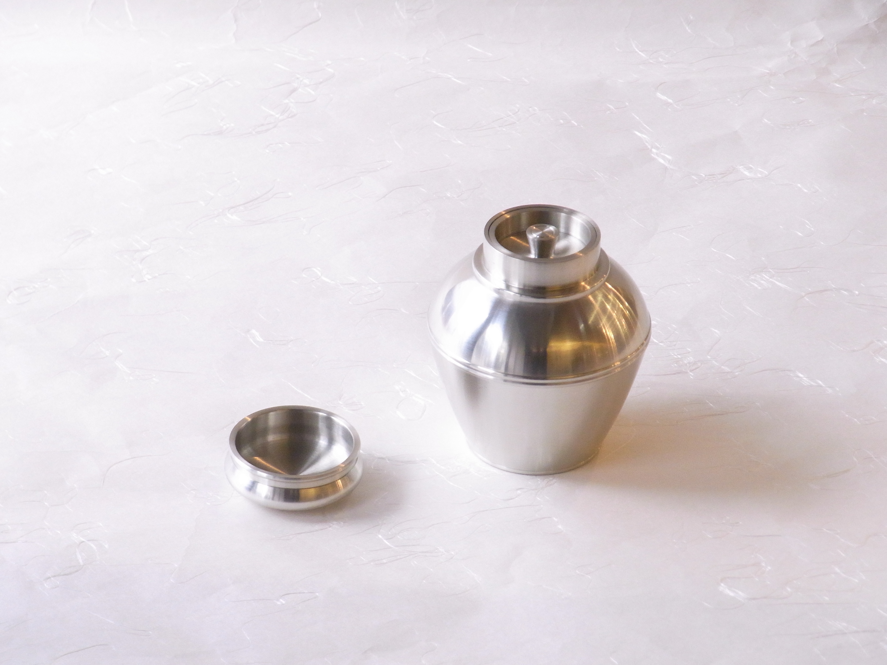 日本製 純錫（すず） 茶壺（茶入れ） | 小林漆陶