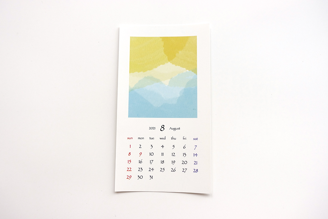 ミニカレンダー長方形 21年4月 22年3月 印刷会社が運営する雑貨のお店 Ecao エカオ