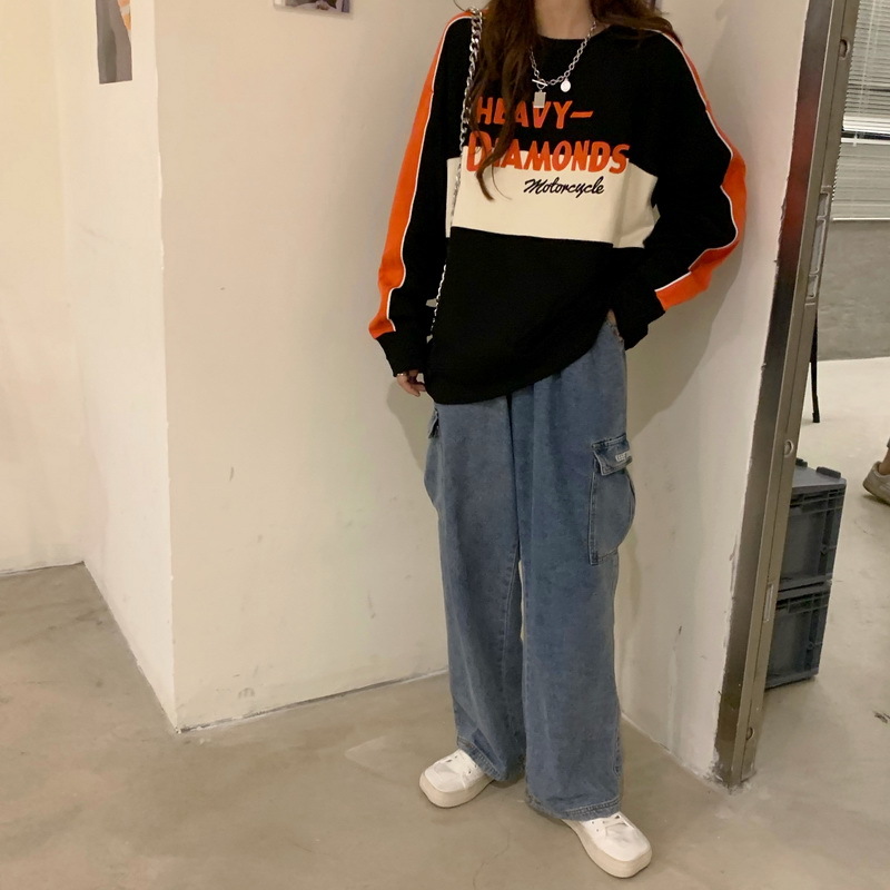 オルチャンファッション 長袖 ボーダー 秋 部屋着 ストリート トップス 長袖 Sweetly オルチャンファッション 長袖 ボーダー 秋 部屋着 ストリート トップス 長袖 Sweetly