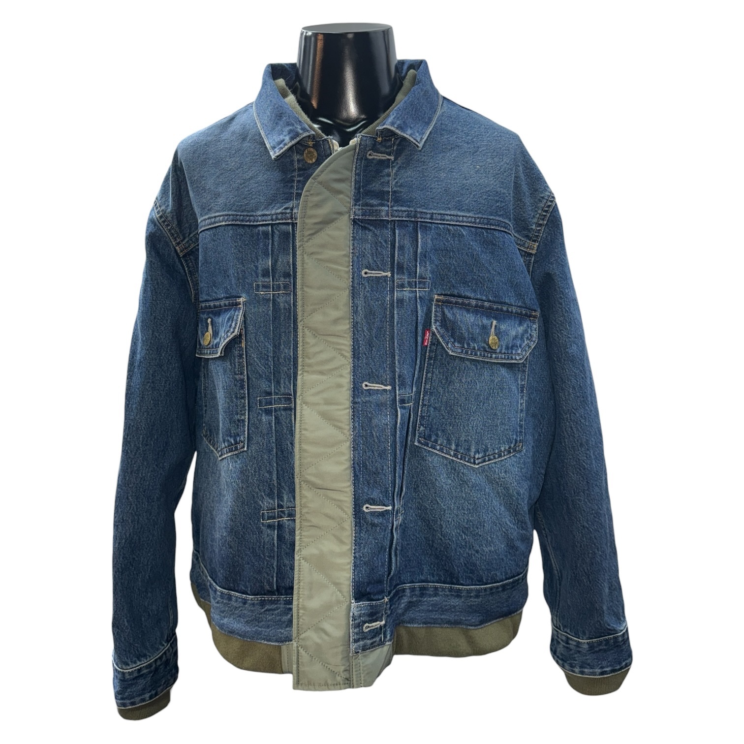 【sacai / Levi’s】サカイ リーバイス デニム × ナイロンツイル MA-1 ジャケット リバーシブル