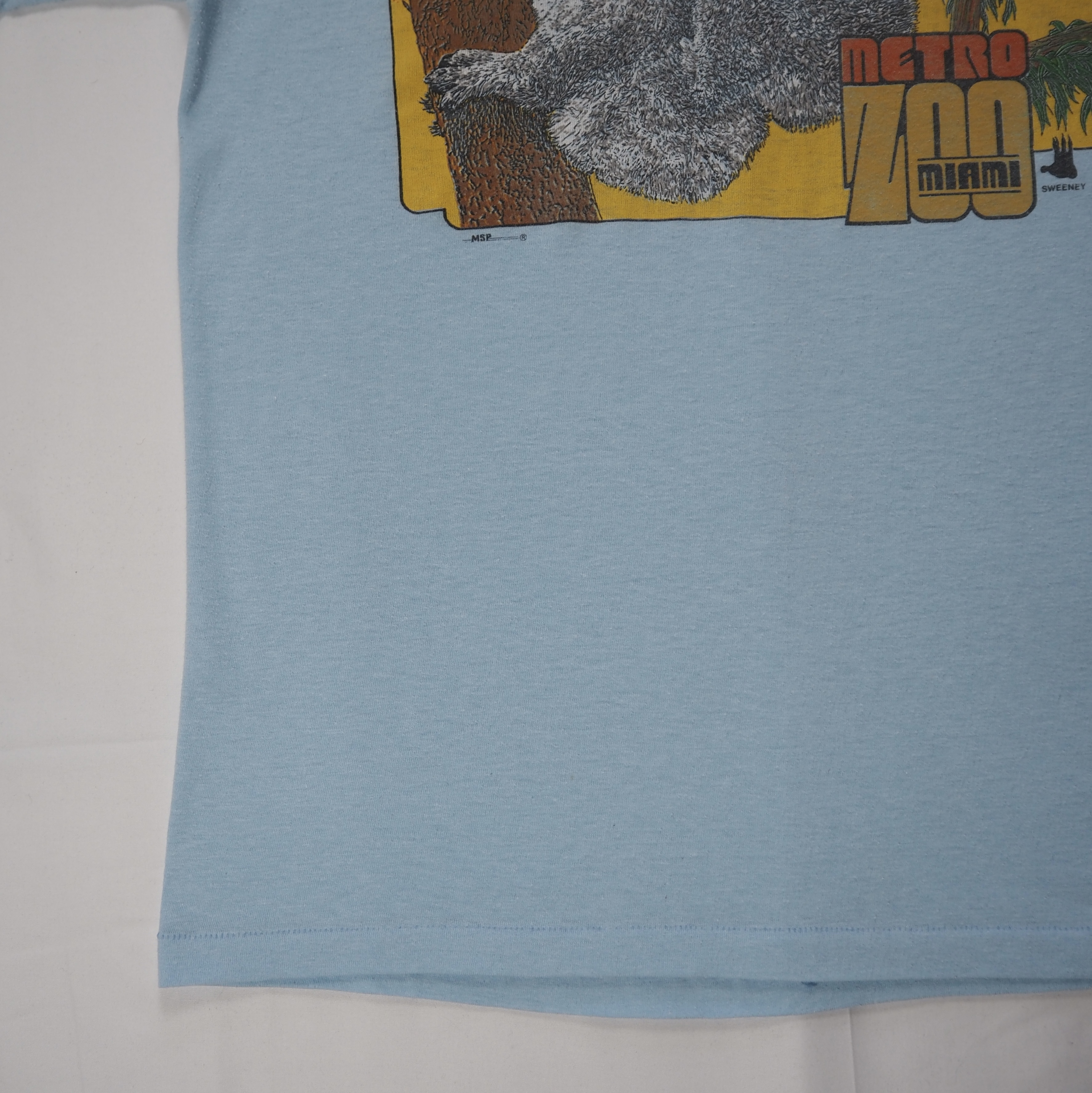 80’s Anvil スーベニアTシャツ コアラ 水色 の画像 5
