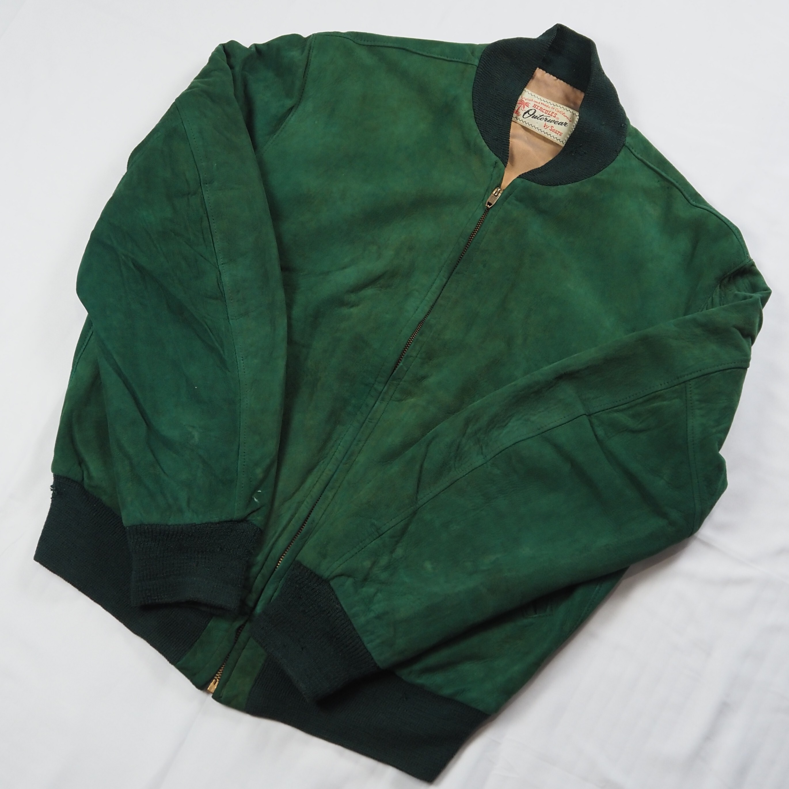【9/23 20:00入荷】50's Sears スエードジャケット グリーン の画像 10