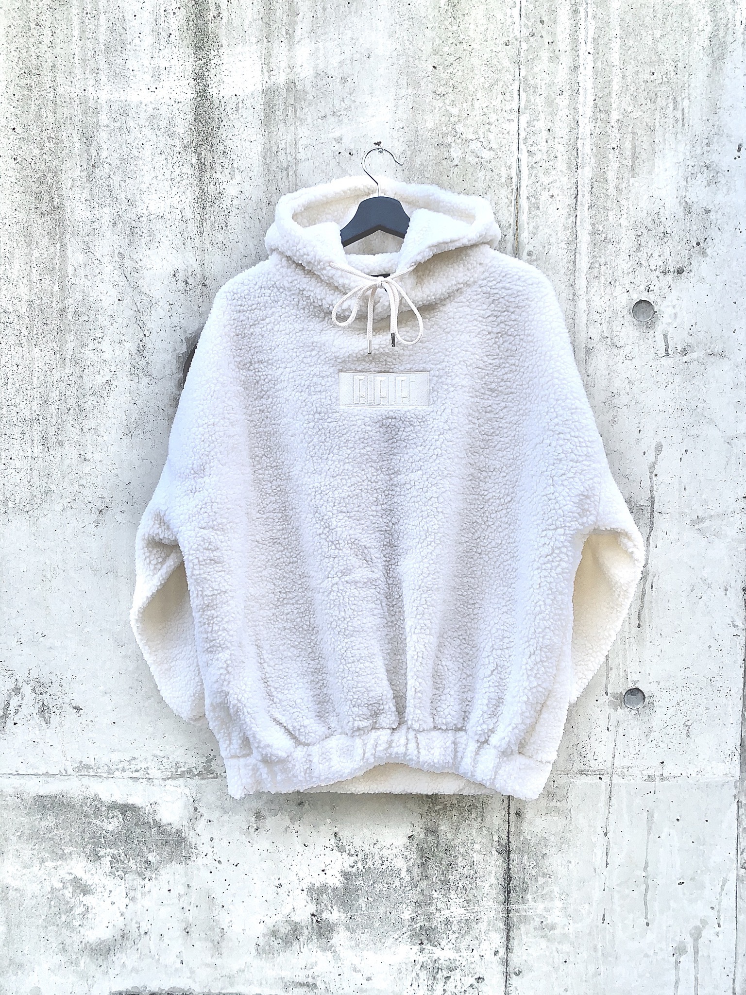cream teddy hoodie