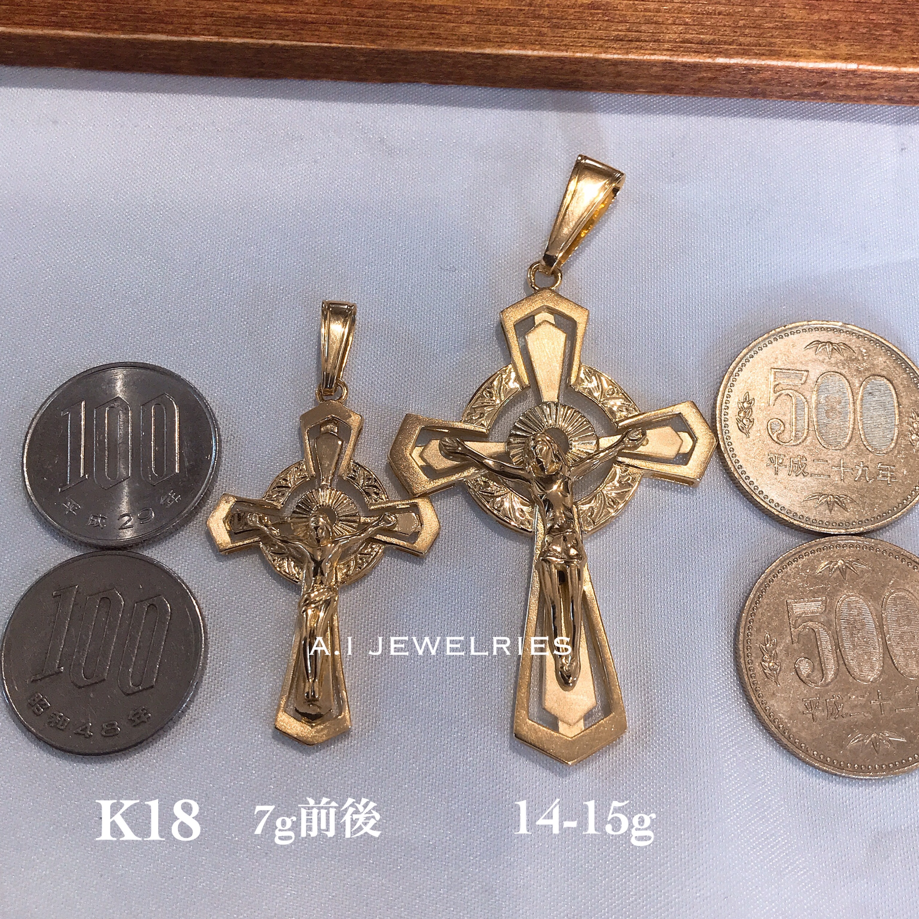 18金 クロス ペンダント 超特大 大きい サイズ K18 Crosa Pendant Large A I Jewelries エイアイジュエリーズ