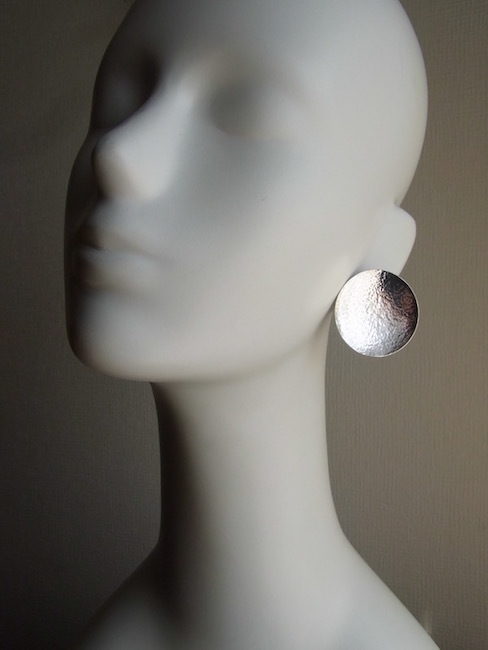 Pure Silver Full Moon / 純銀の満月ピアス（Lサイズ・ペア）