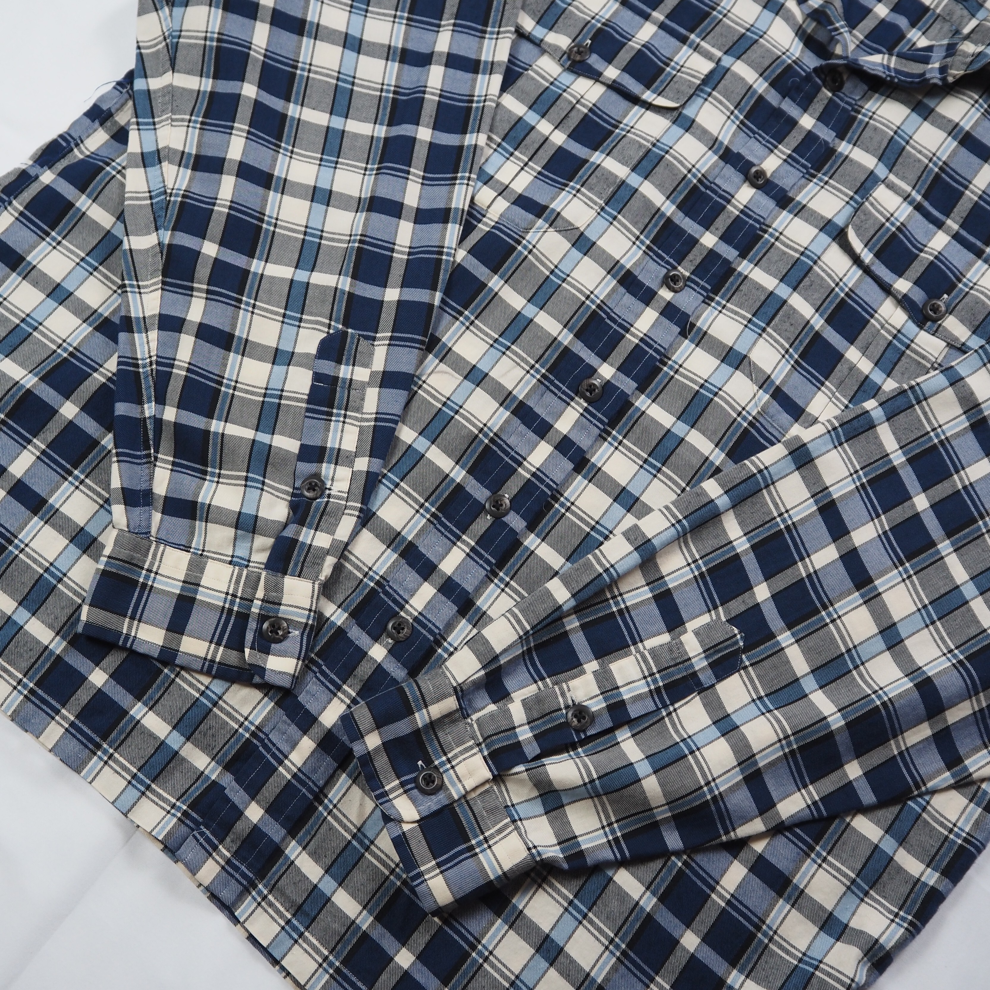 【9/23 20:00入荷】90's POLO Sports シャツ ブルー×ホワイト の画像 10