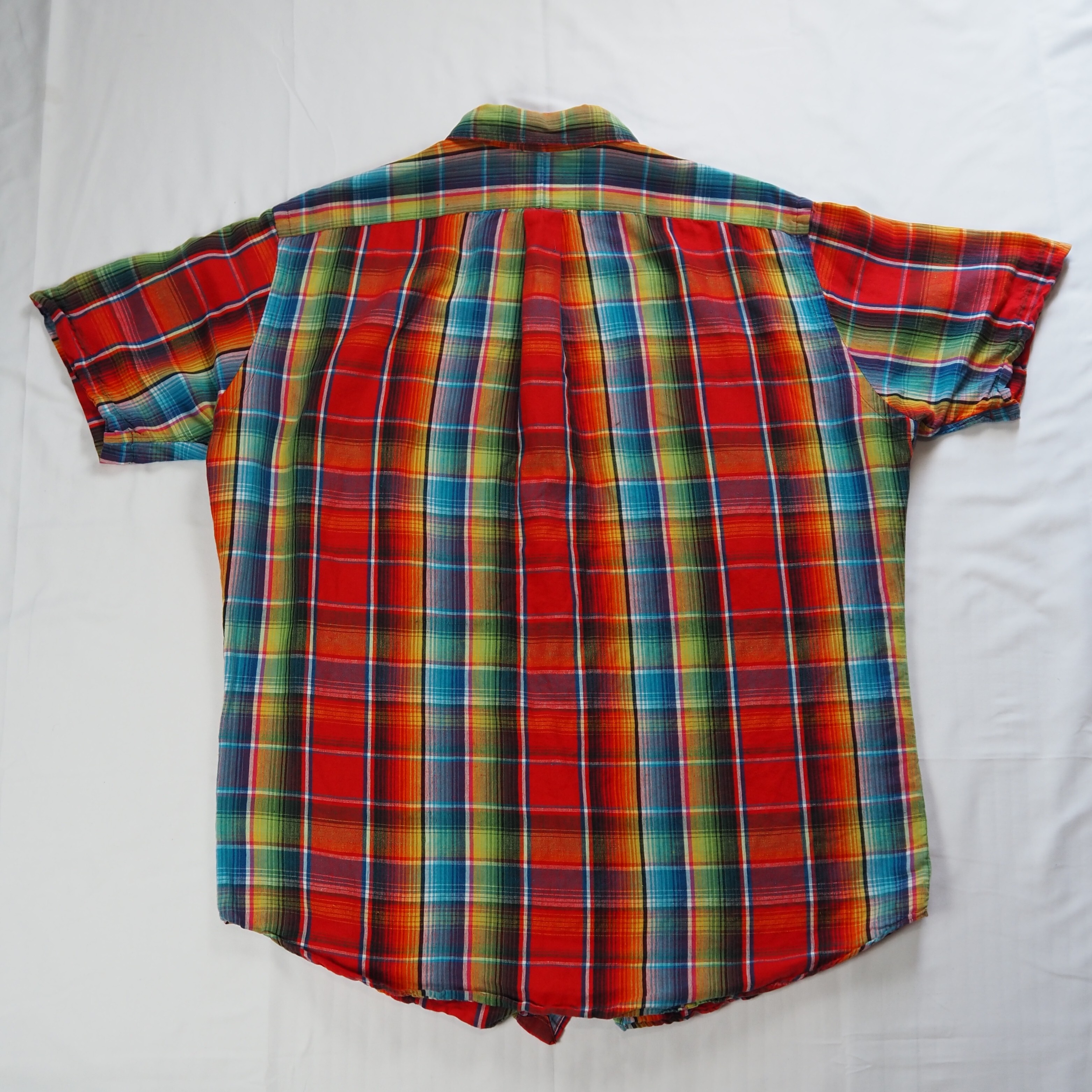 90's Ralph Lauren リネンコットンシャツ 半袖 Lサイズ の画像 13
