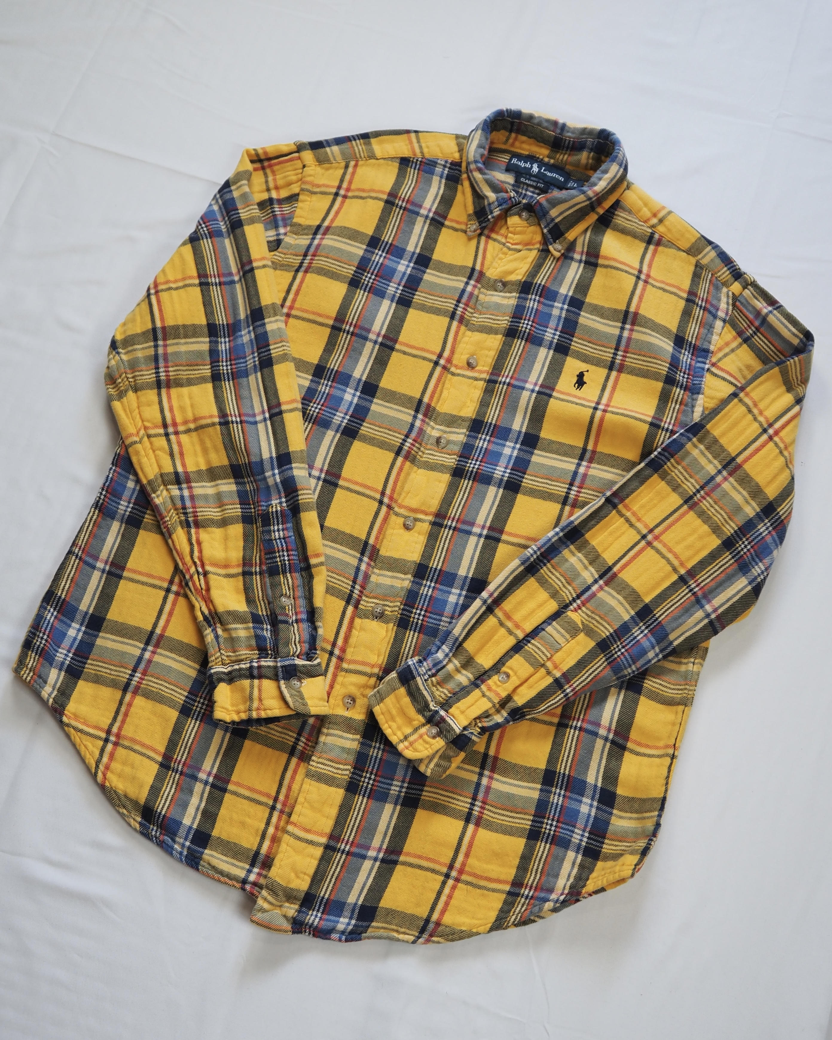 90’s Ralph Lauren ヘヴィネル イエロー Lサイズ の画像 2