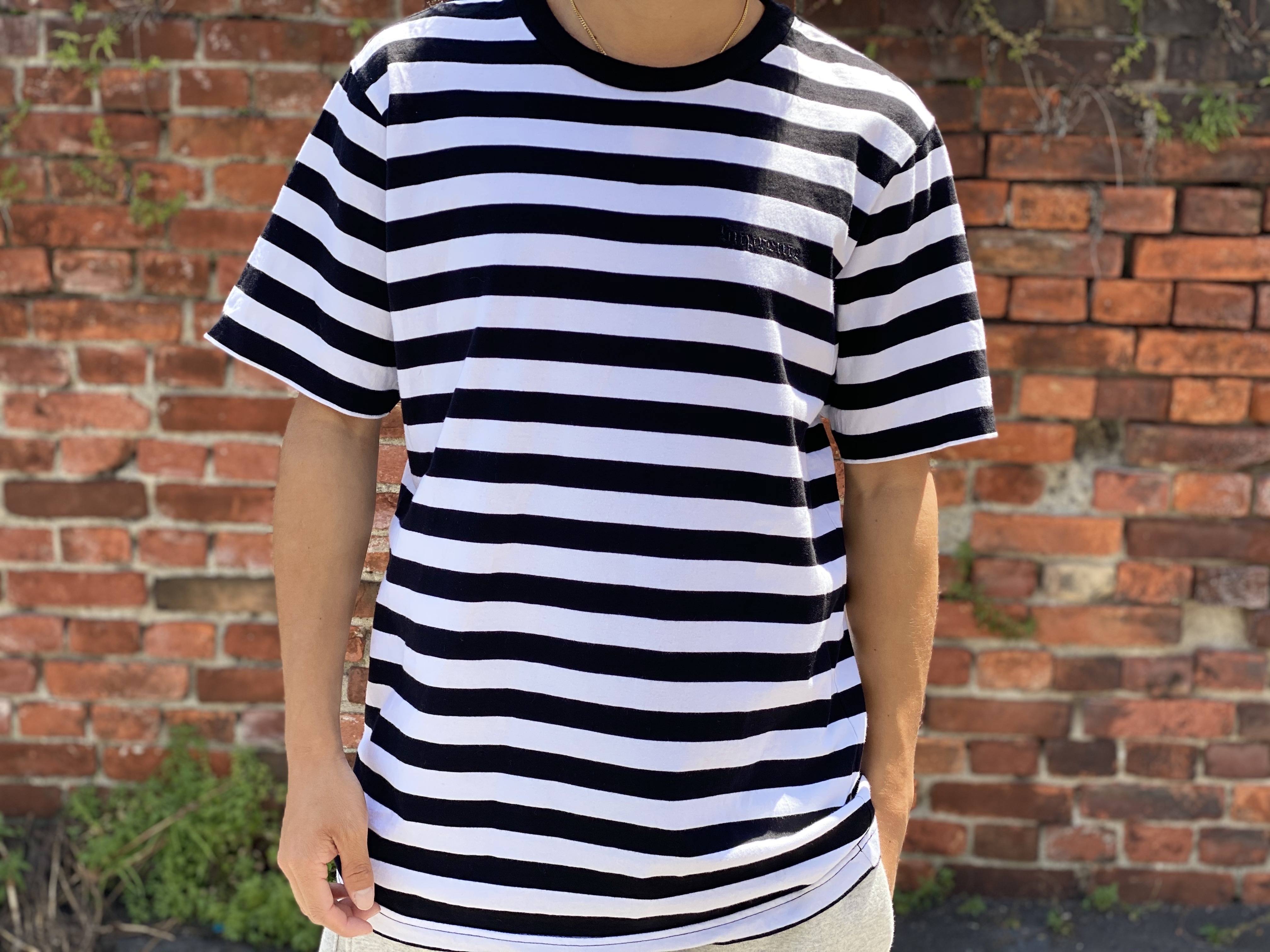 supreme striped tee