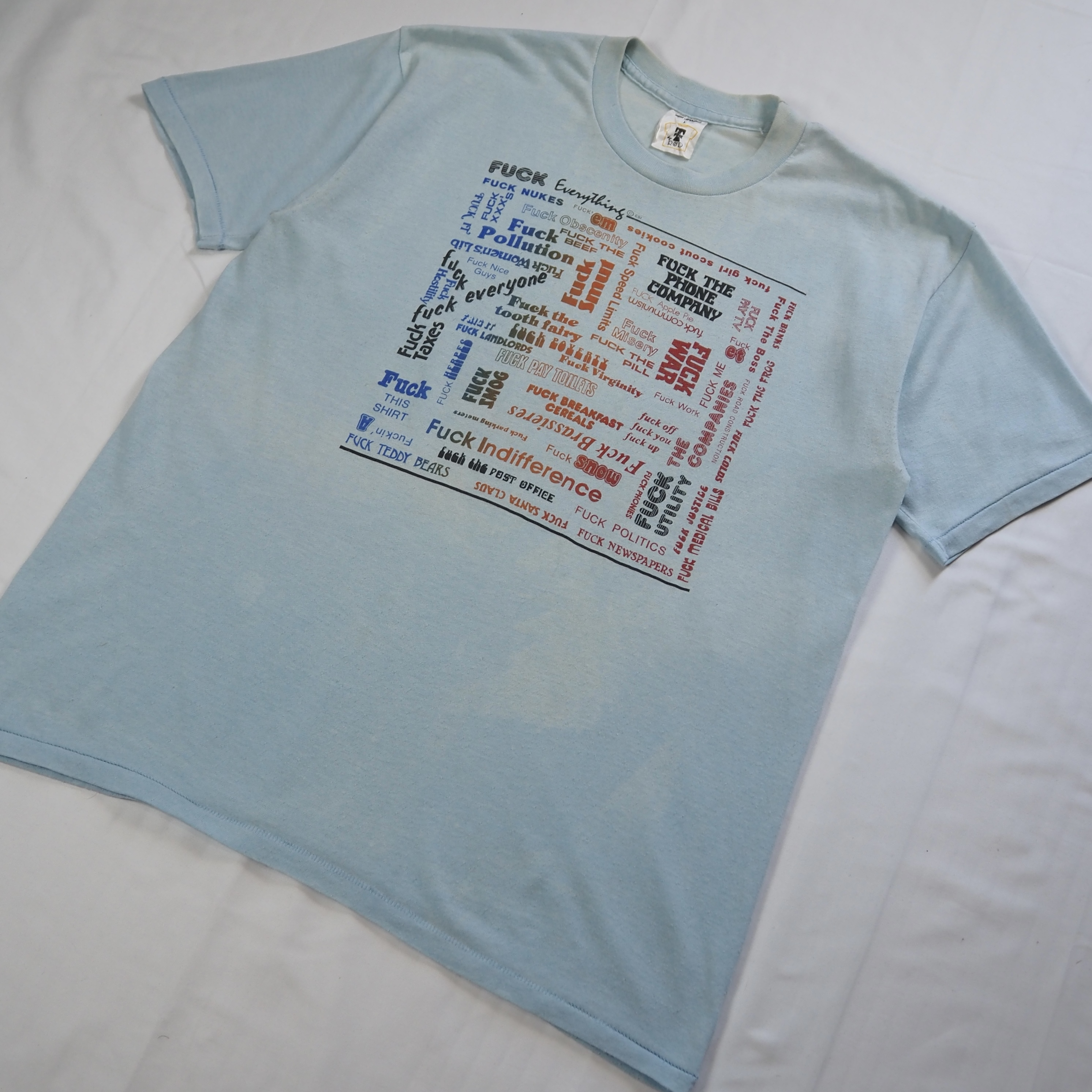 80’s FUCK Tee ライトブルー の画像 2