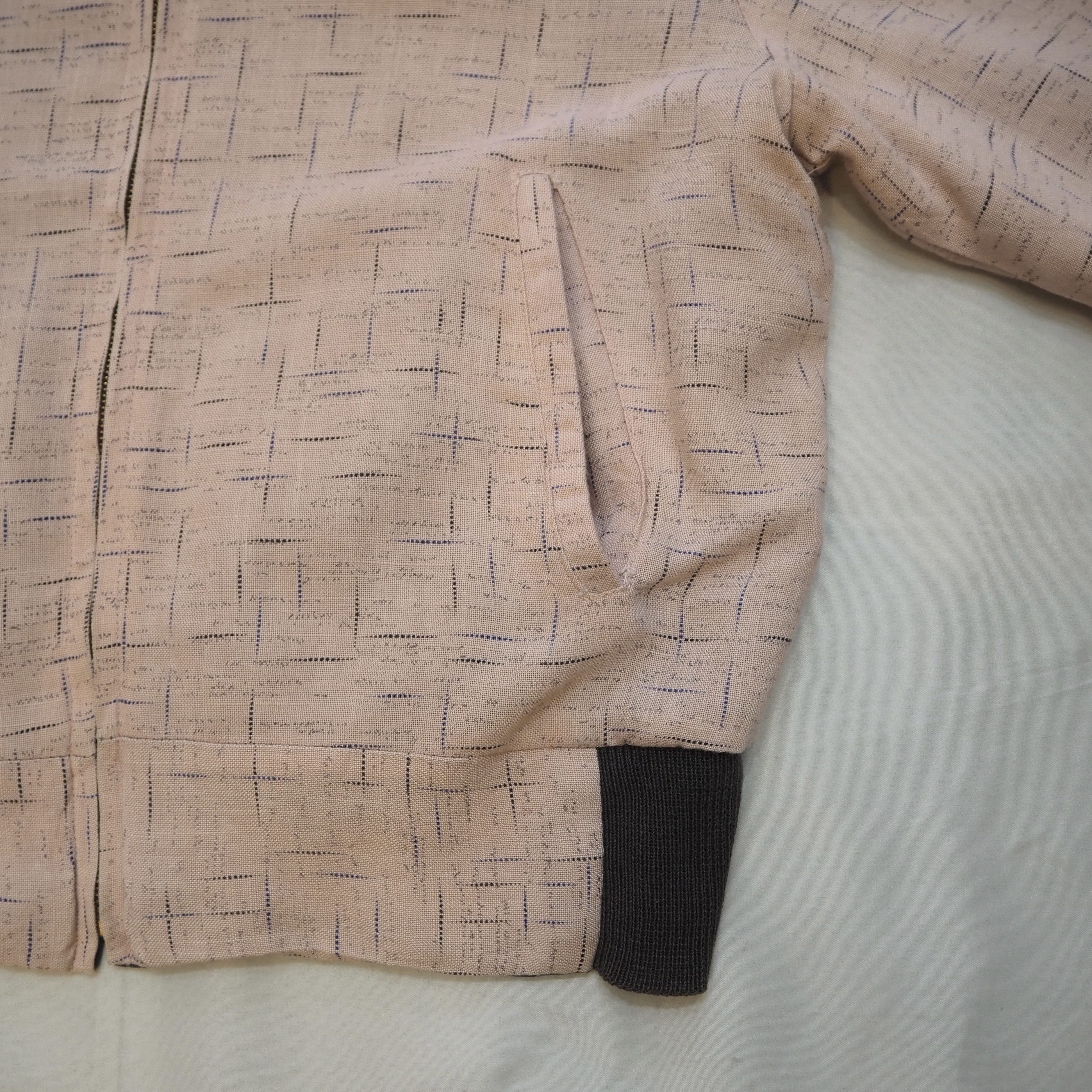 50’s Rayon Gab Jacket Pink & Gray の画像 5
