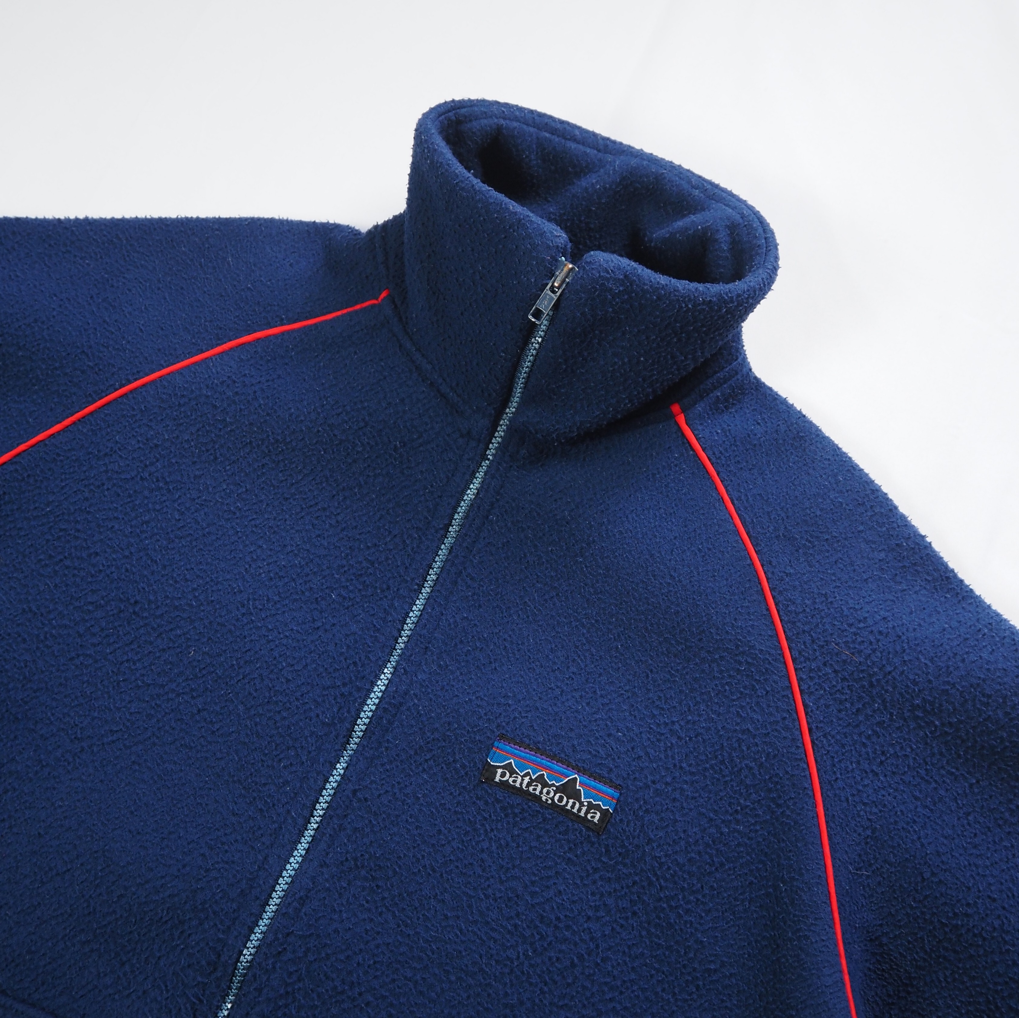 【9/23 20:00入荷】80's Patagonia フリースプルオーバージャケット ネイビー の画像 7