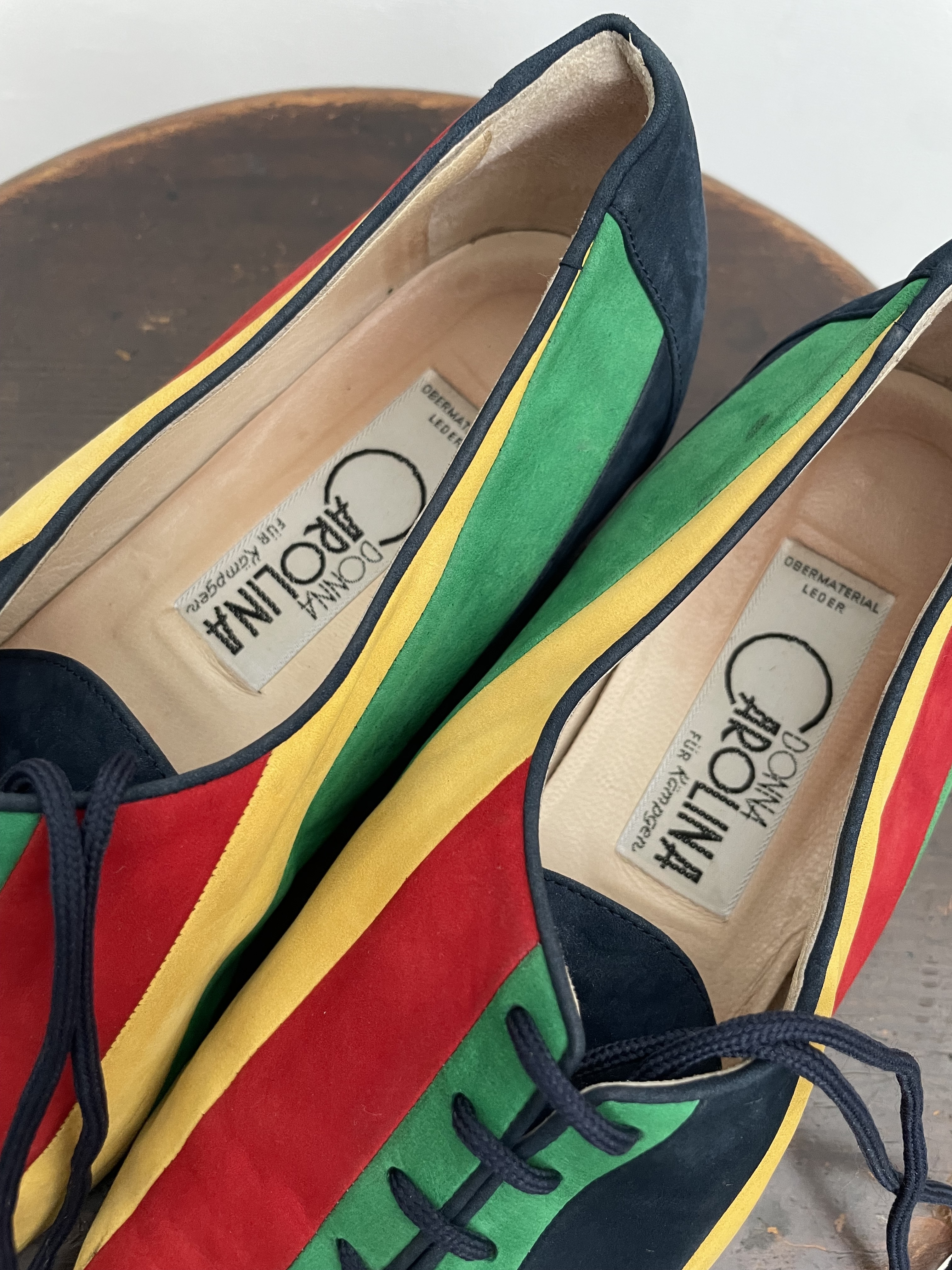 Vintage multicolored suede shoes の画像 4