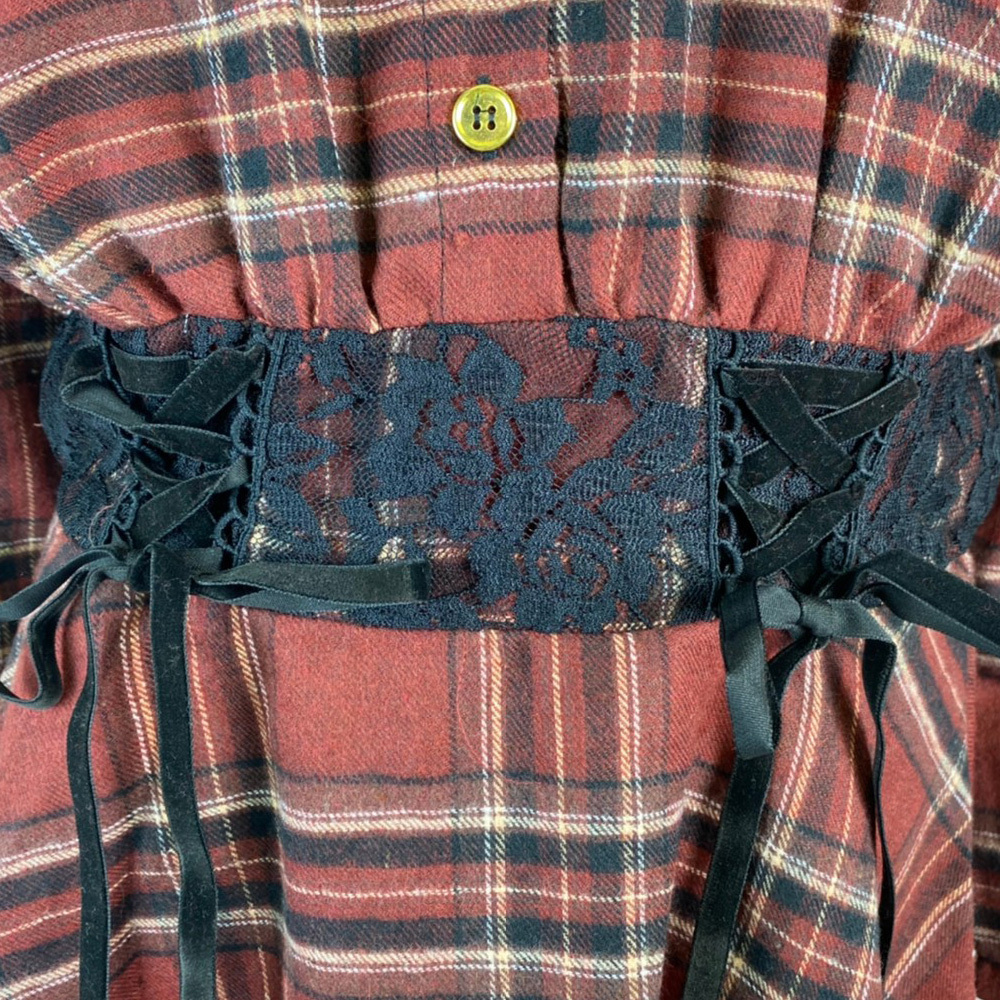 1500円 ぽっきりセール 3850 1650 ワンピース 長袖 チェック柄 オフショル 秋冬 ブラウン ベージュ グレー ピンク 地雷 地雷系 地雷コーデ 地雷服 量産型 123 6870 Strip Cabaret