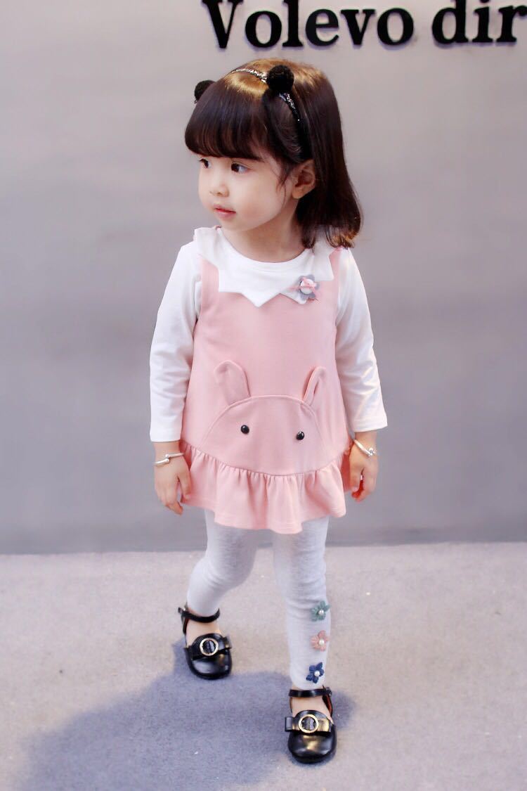 韓国子供服 長袖 ワンピース レギンス 3点セット インポート 海外子供服 ウサギ 19年 春 韓国子供服 Cocoagabang ベビードレス ベビー用品 韓国子供服の通販baby Kids