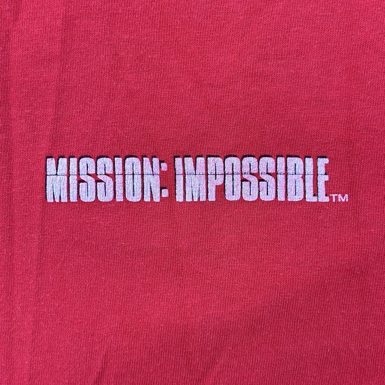 MISSION: IMPOSSIBLE ミッション：インポッシブル ロゴプリント ムービーT レッド 古着 映画T XL の画像 6