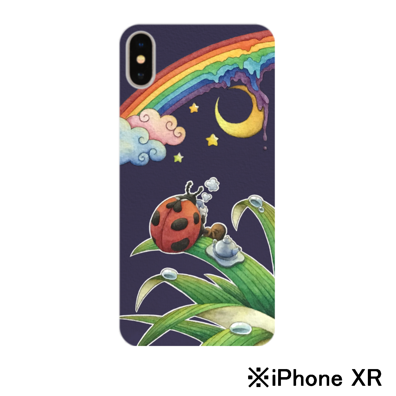Iphone 強化ガラス仕上げケース Rainbow At Night Iphoneケース スマホケース 夜空 虹 てんとう虫 かわいい カラフル イラスト サイシキユウギ Iphone 強化ガラス仕上げケース Rainbow At Night Iphoneケース スマホケース 夜空 虹 てんとう虫 かわいい カラフル イラスト サイシキユウギ
