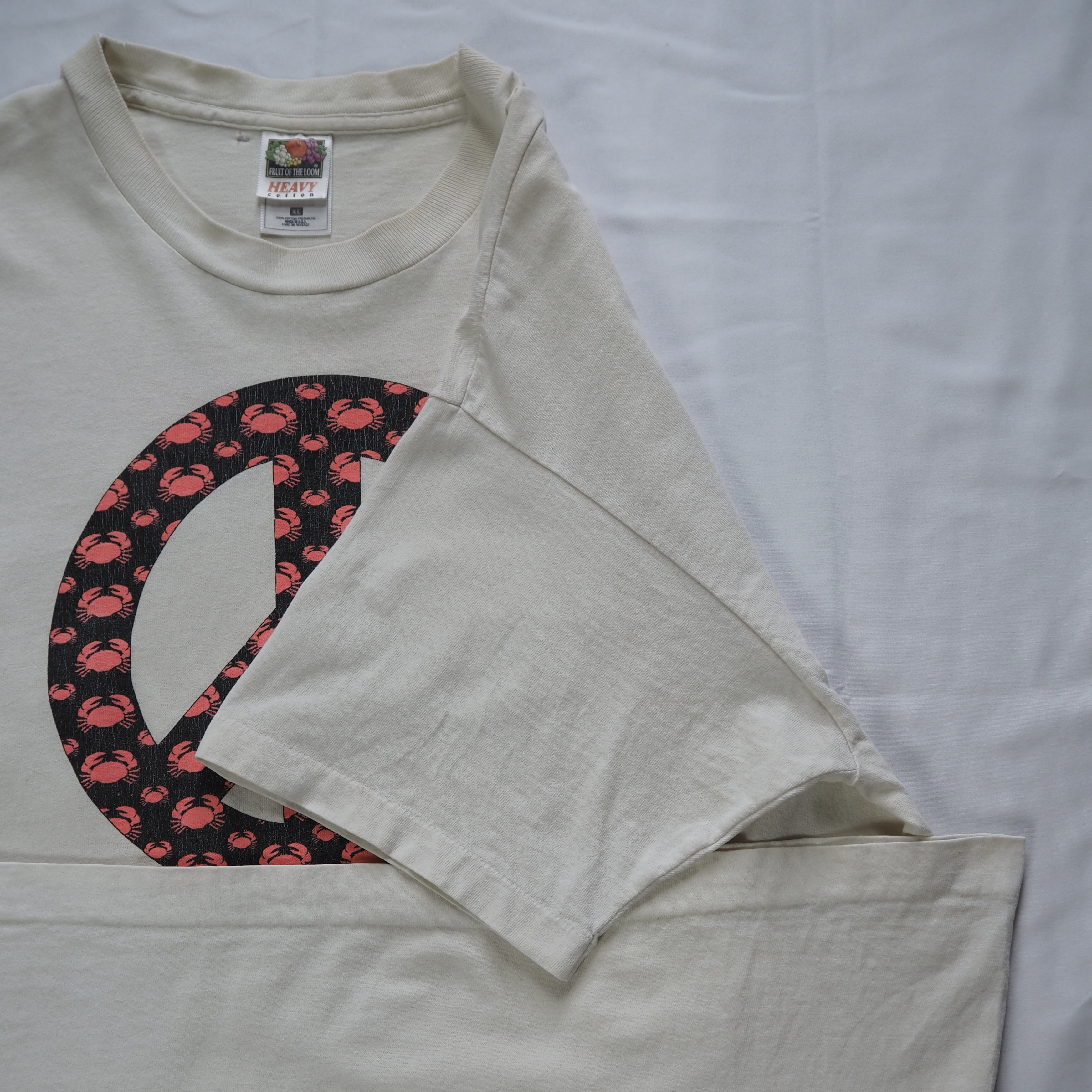 90’s Fruits of the loom ピースマークTシャツ XL の画像 10