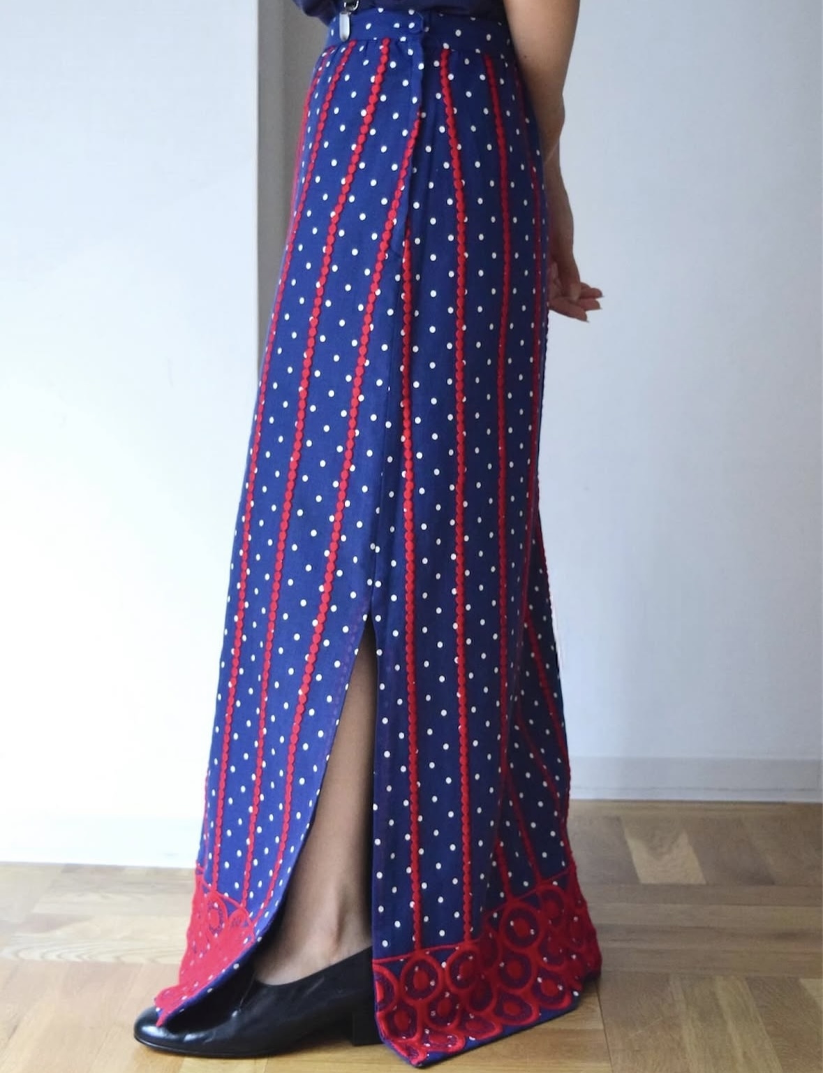 Dot pattern long skirt の画像 3