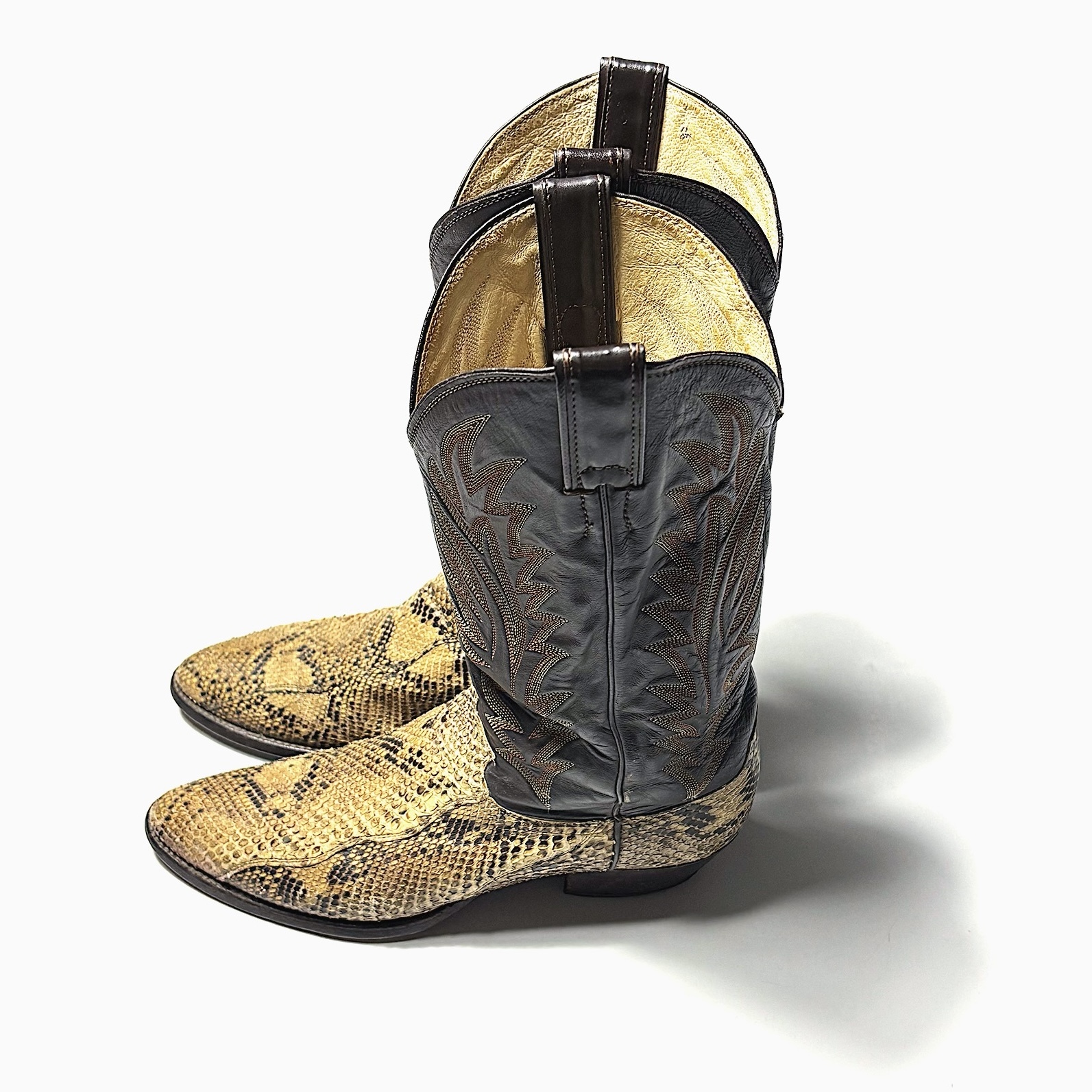 Vintage【Justin】Python Western Boots の画像 2