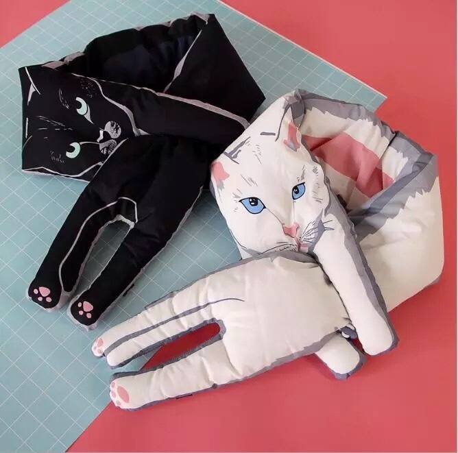 送料無料 青い目の白猫ちゃん 黒猫ちゃん ふわふわネックウォーマー 個性的な大人のファッション通販 Hana Circus 送料無料 青い目の白猫ちゃん 黒猫ちゃん ふわふわネックウォーマー 個性的な大人のファッション通販 Hana Circus