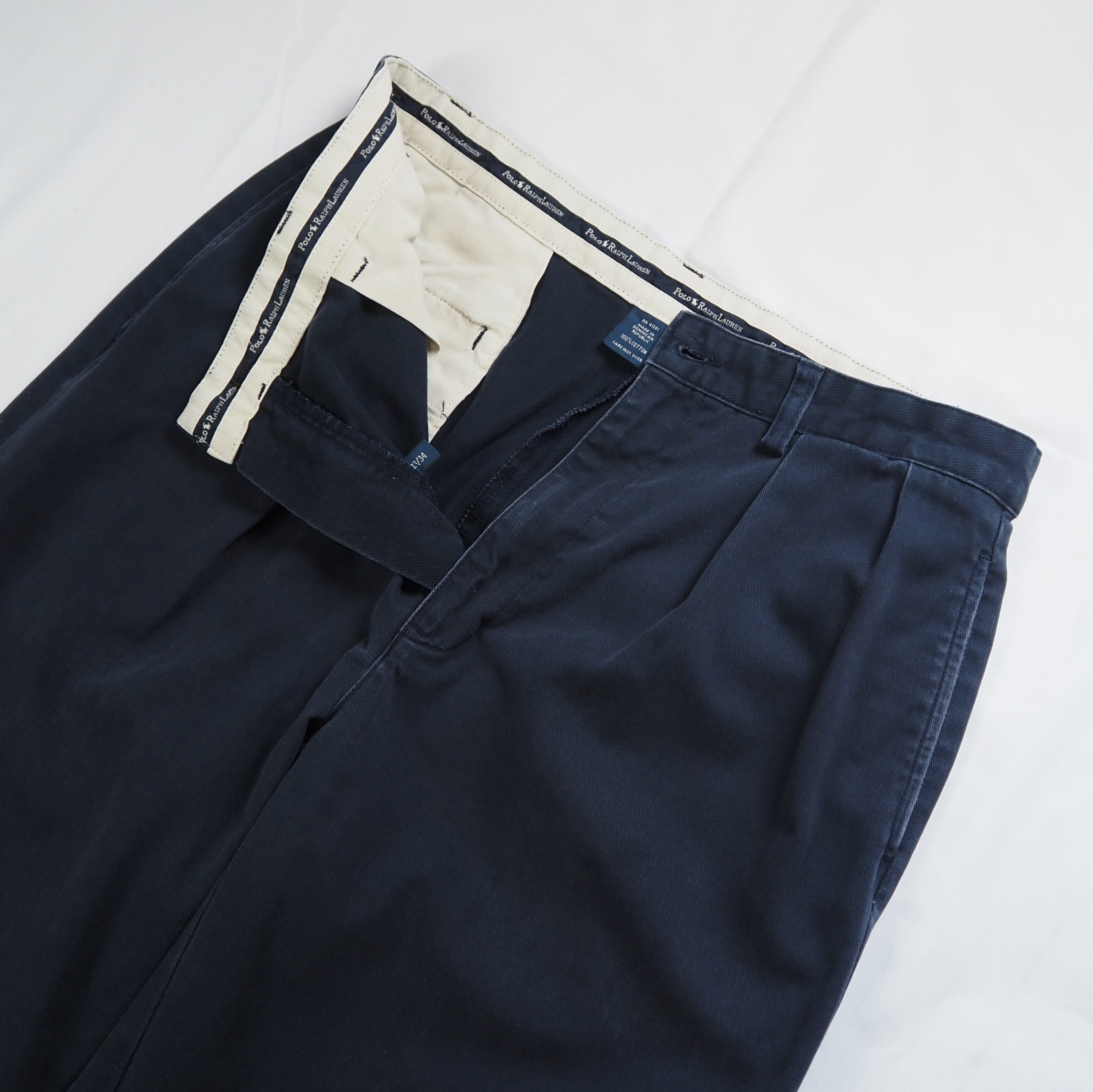 90’s Ralph Lauren ポロチノ 32 ネイビー の画像 3