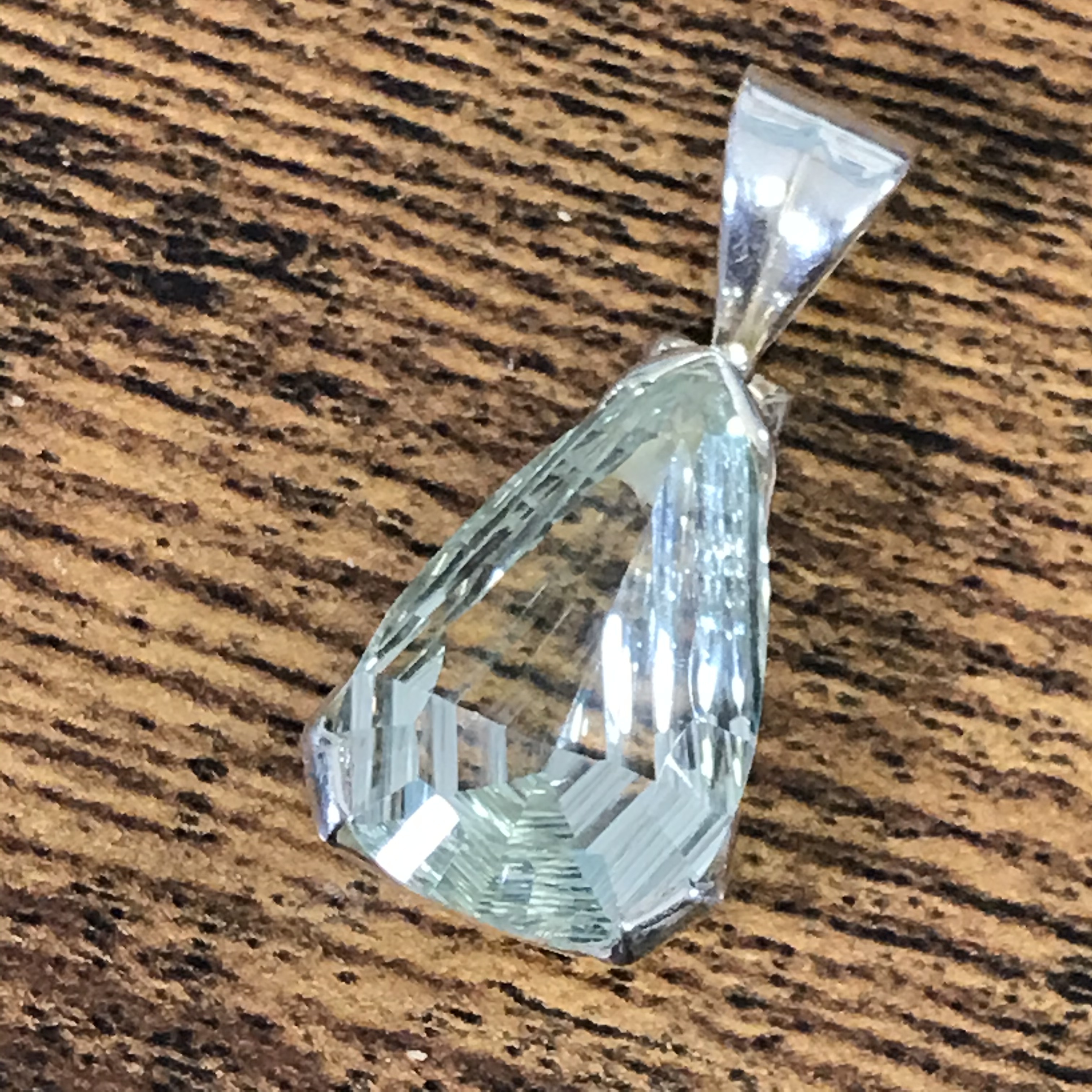 グリーンアメジスト シルバー925 ペンダントトップ 天然石 ネックレス Momi Accessory 天然石 シルバー925 Import Accessory