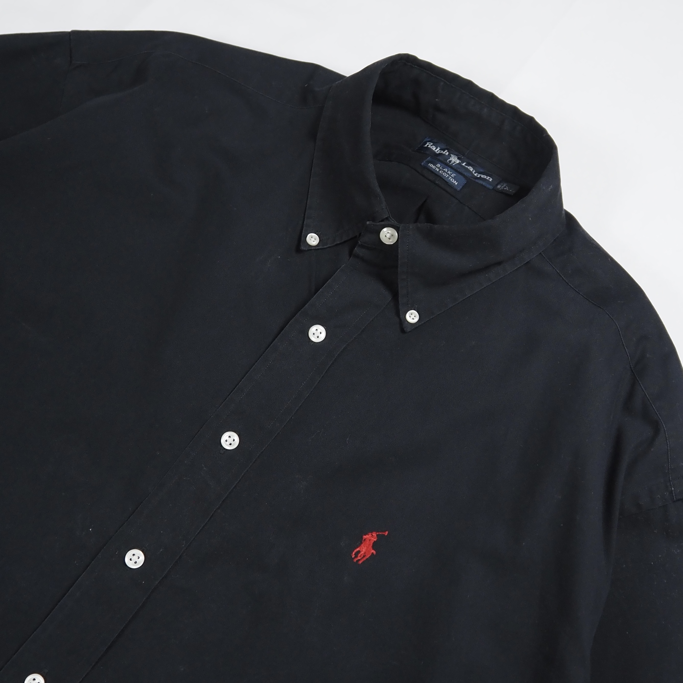 90’s Ralph Lauren Blake BDシャツ ブラック XL の画像 2