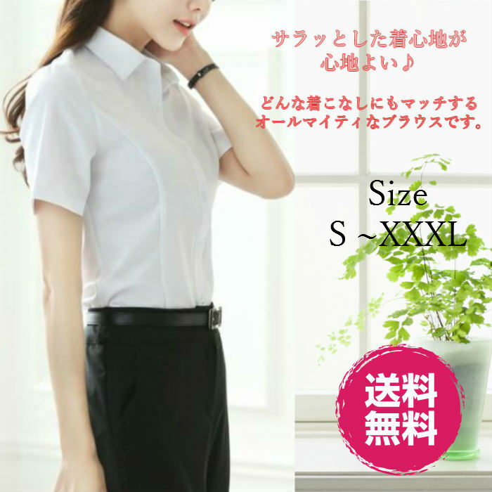 半袖 シャツ ブラウス ワイシャツ 襟付き レディース カッター 白ブラウス S Xxxl 大きいサイズまで Homarina 通販ショップ 半袖 シャツ ブラウス ワイシャツ 襟付き レディース カッター 白ブラウス S Xxxl 大きいサイズまで Homarina 通販ショップ