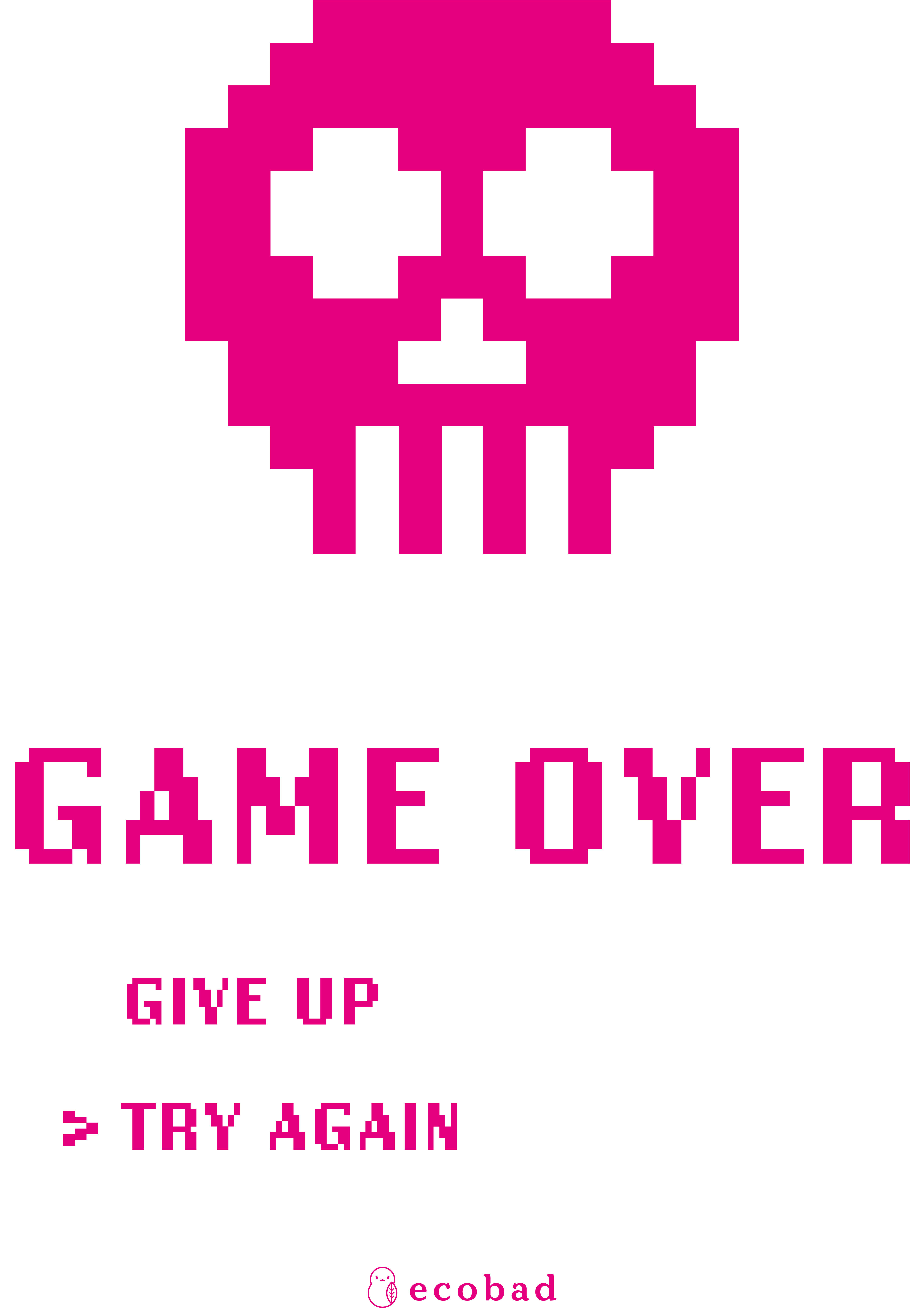 Ecobad スウェットシャツ Game Over ダークカラー グラフィックファッションアイテム専門店ecobad エコバド Ecobad スウェットシャツ Game Over ダークカラー グラフィックファッションアイテム専門店ecobad エコバド