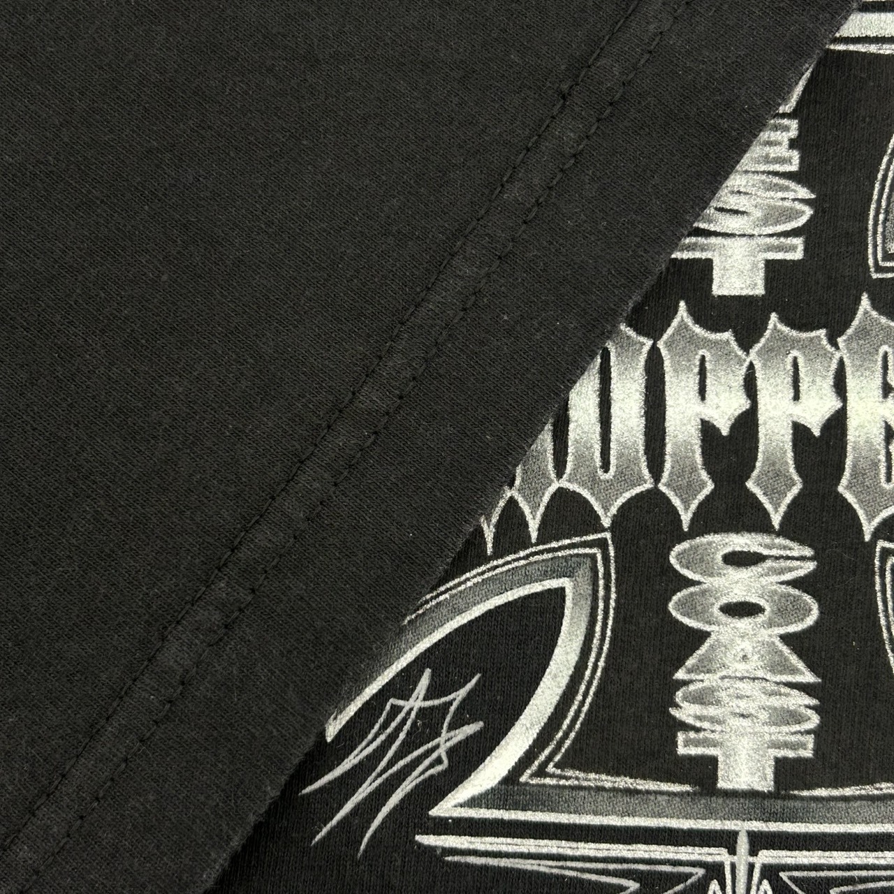 00s WEST COAST CHOPPERS ウエストコーストチョッパーズ アイアンクロス ロゴプリントTシャツ ブラック ヴィンテージ 古着 バイカーT XL の画像 7