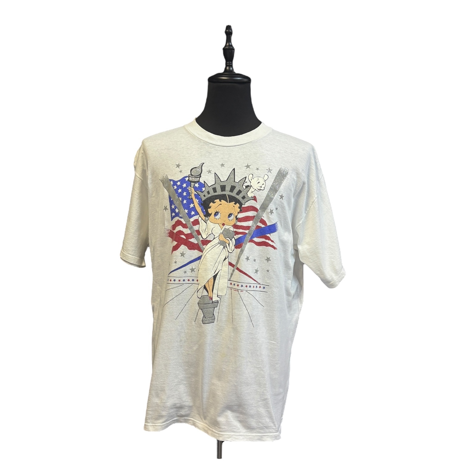 【BETTY BOOP】 ベティブープ 自由の女神 90’s Vintage Tシャツ XL