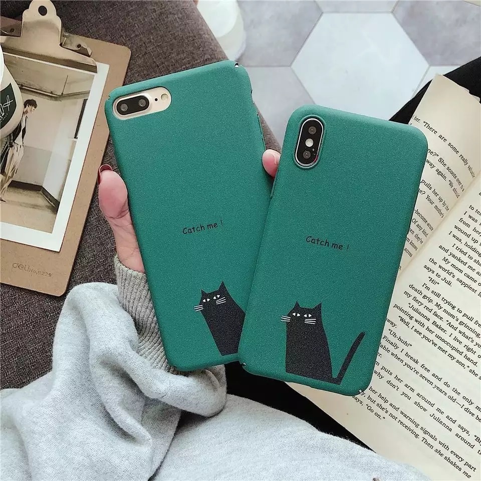 Bz32 Black Cat Catch Me Green Iphoneケース ハード 新機種対応 Pala Manana