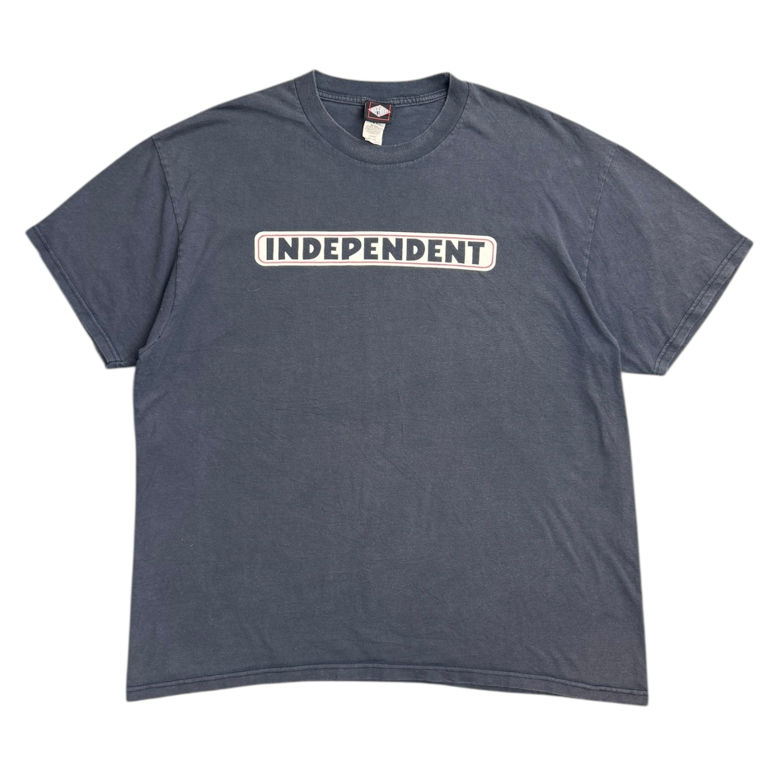 【INDEPENDENT】 インディペンデント ロゴプリントTシャツ ネイビー 90’s XL