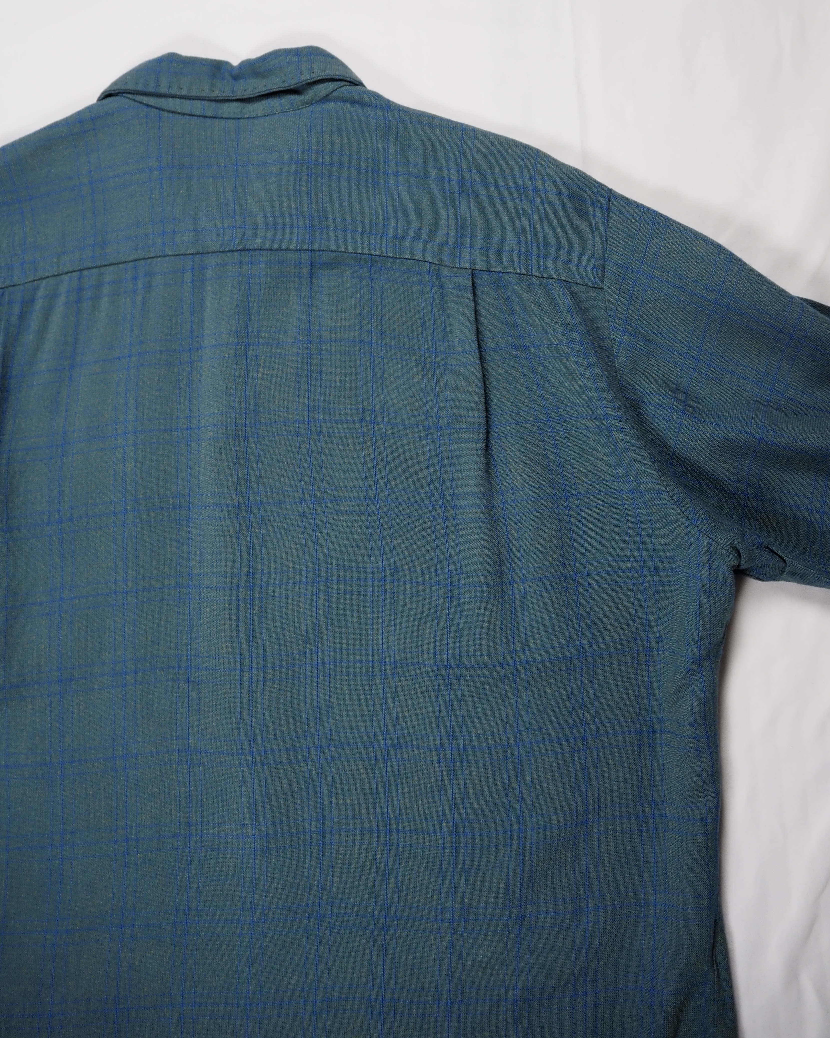 50’s Sportsman レーヨンシャツ ブルー Lサイズ の画像 11