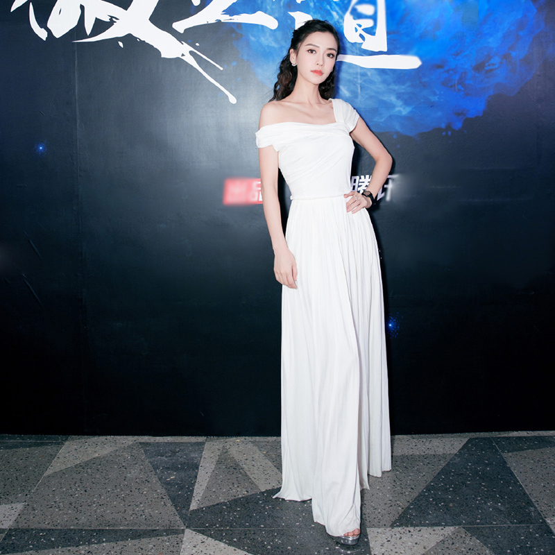 送料無料 ワンピース ドレス ロングワンピース レースワンピース 春服 春夏 ワンショルダー オフショルダー お呼ばれ 同窓会 結婚式 ホワイト Op 166kj Imagibune