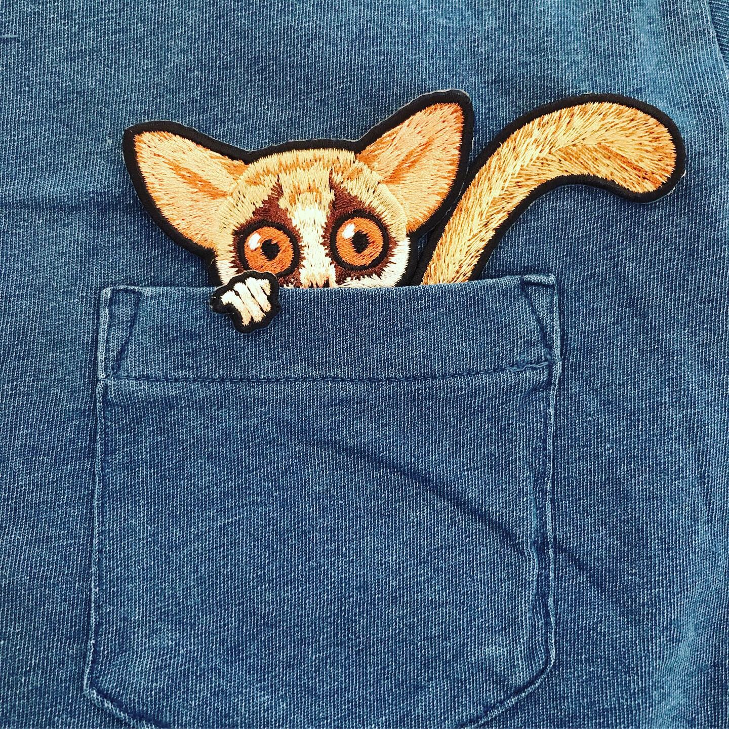 ショウガラゴ の刺繍ワッペン アトリエリジッタ ショウガラゴ の刺繍ワッペン アトリエリジッタ