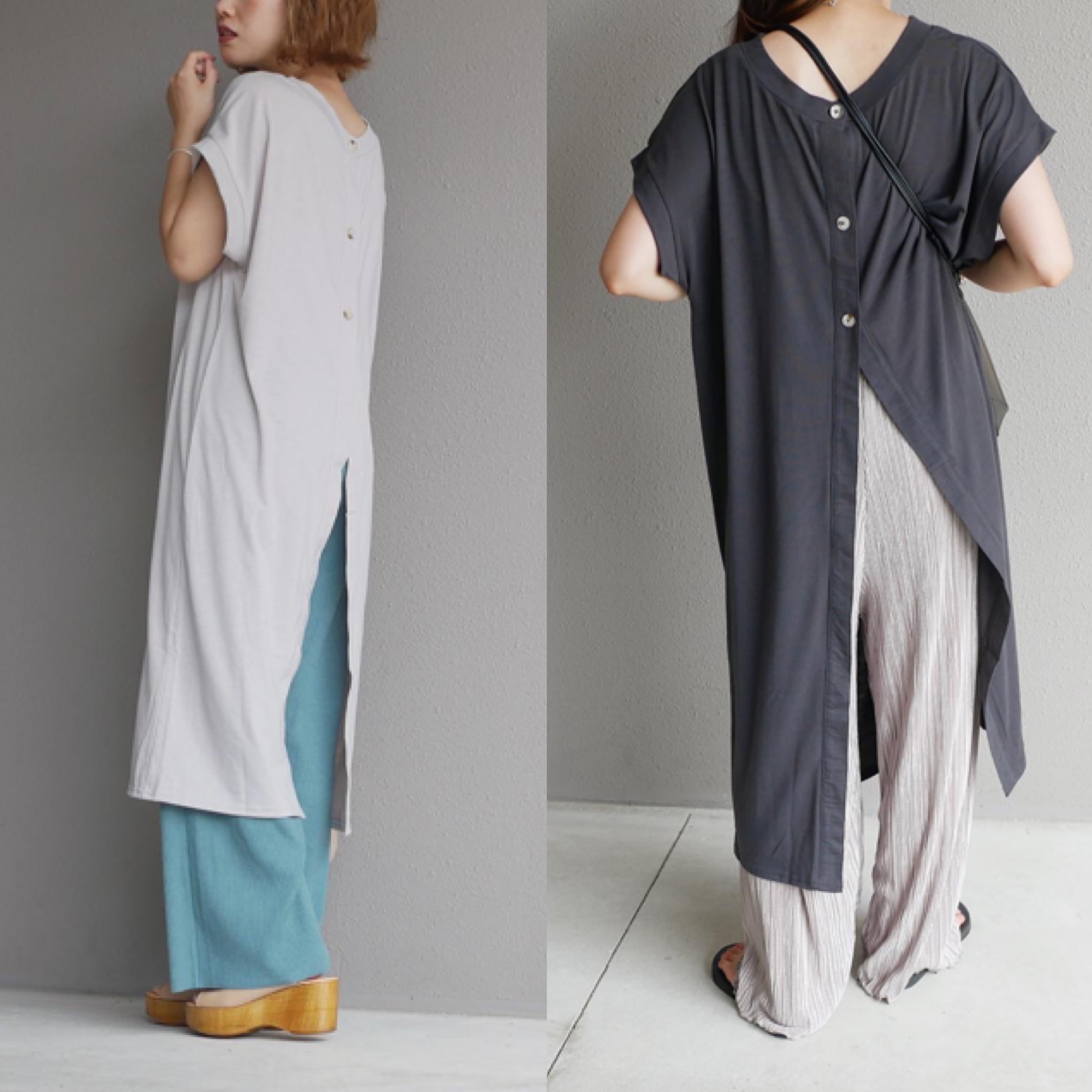 バックボタン3wayフレンチスリーブワンピース 156closet バックボタン3wayフレンチスリーブワンピース 156closet