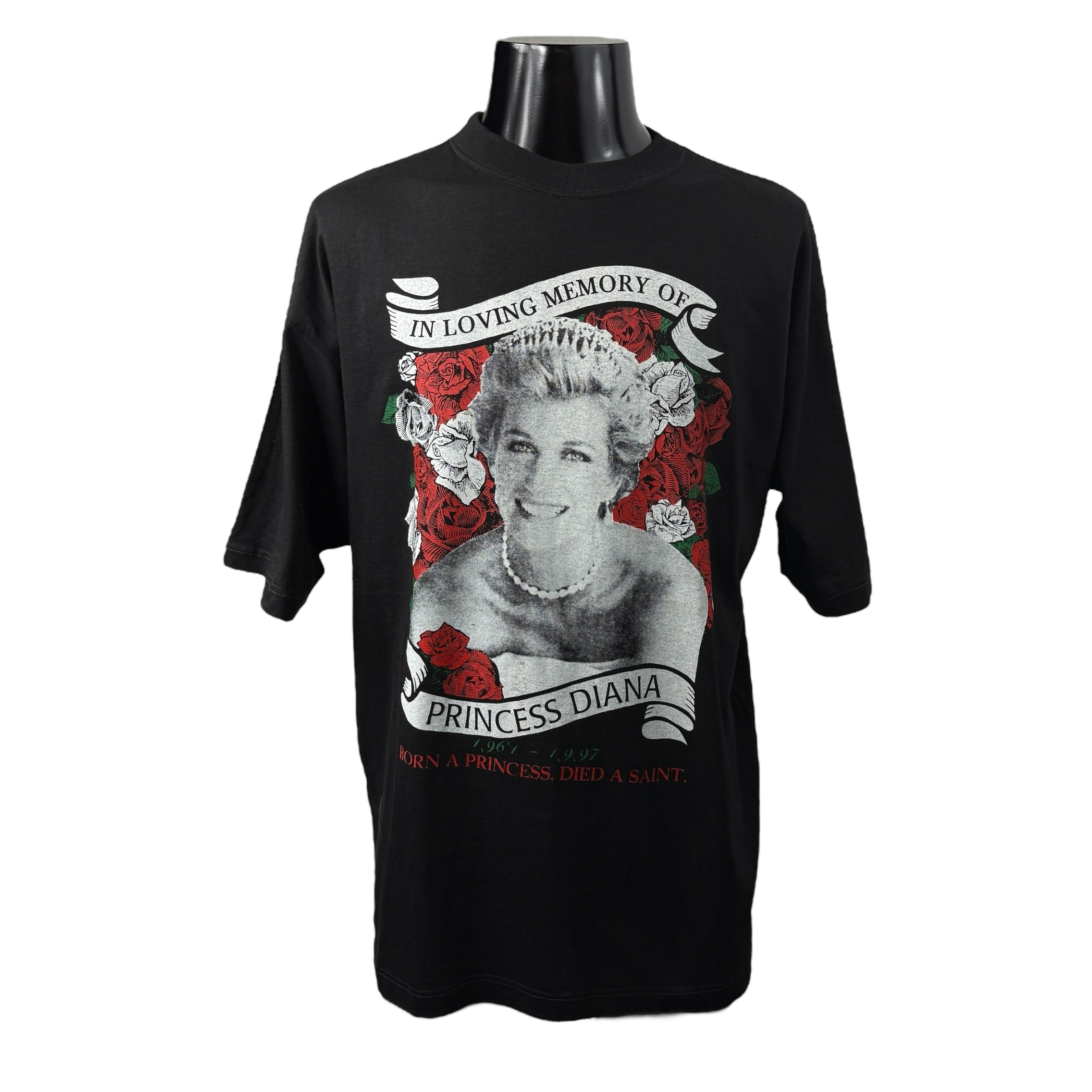【PRINCESS DIANA】プリンセス・ダイアナ “MEMORIAL” 追悼 Vintage Tシャツ XL