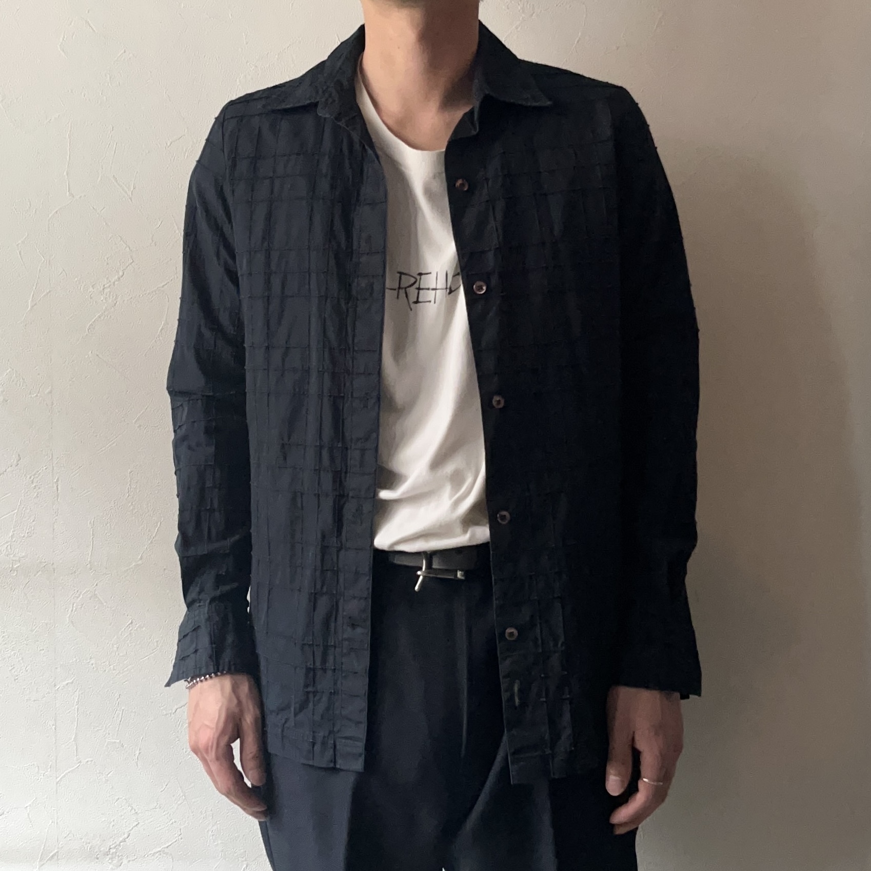 Vintage 90’s【Faconnable】Pleats Shirt の画像 3