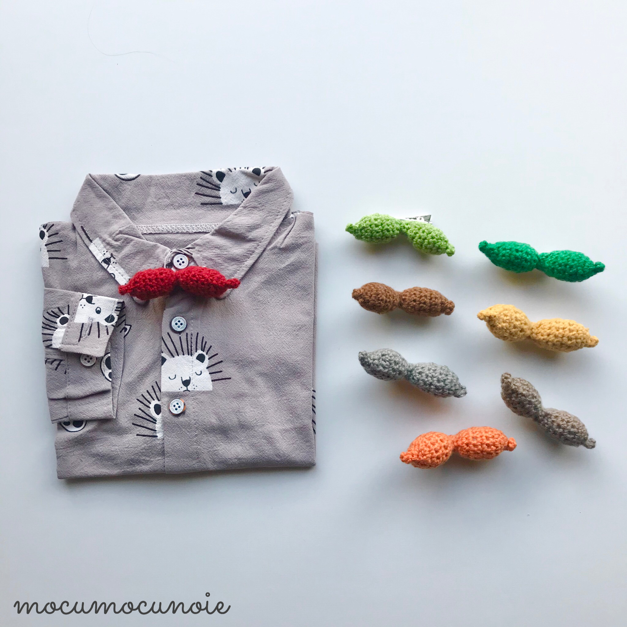 即納 おひげ蝶ネクタイ クリップタイプ 韓国子供服 ベビーグッズ Mocu Mocuの家