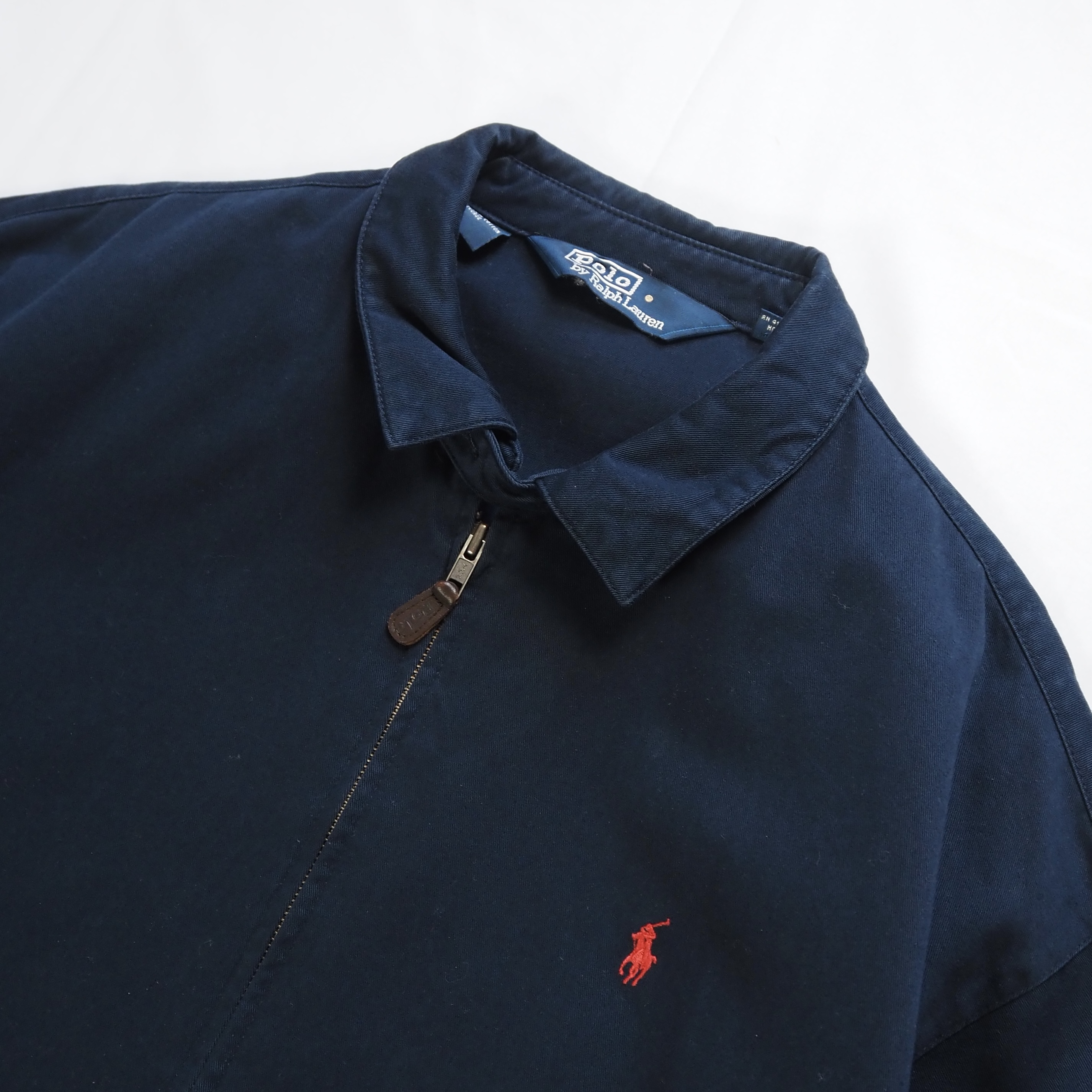 90’s Ralph Lauren コットンスイングトップジャケット ネイビー XL の画像 2