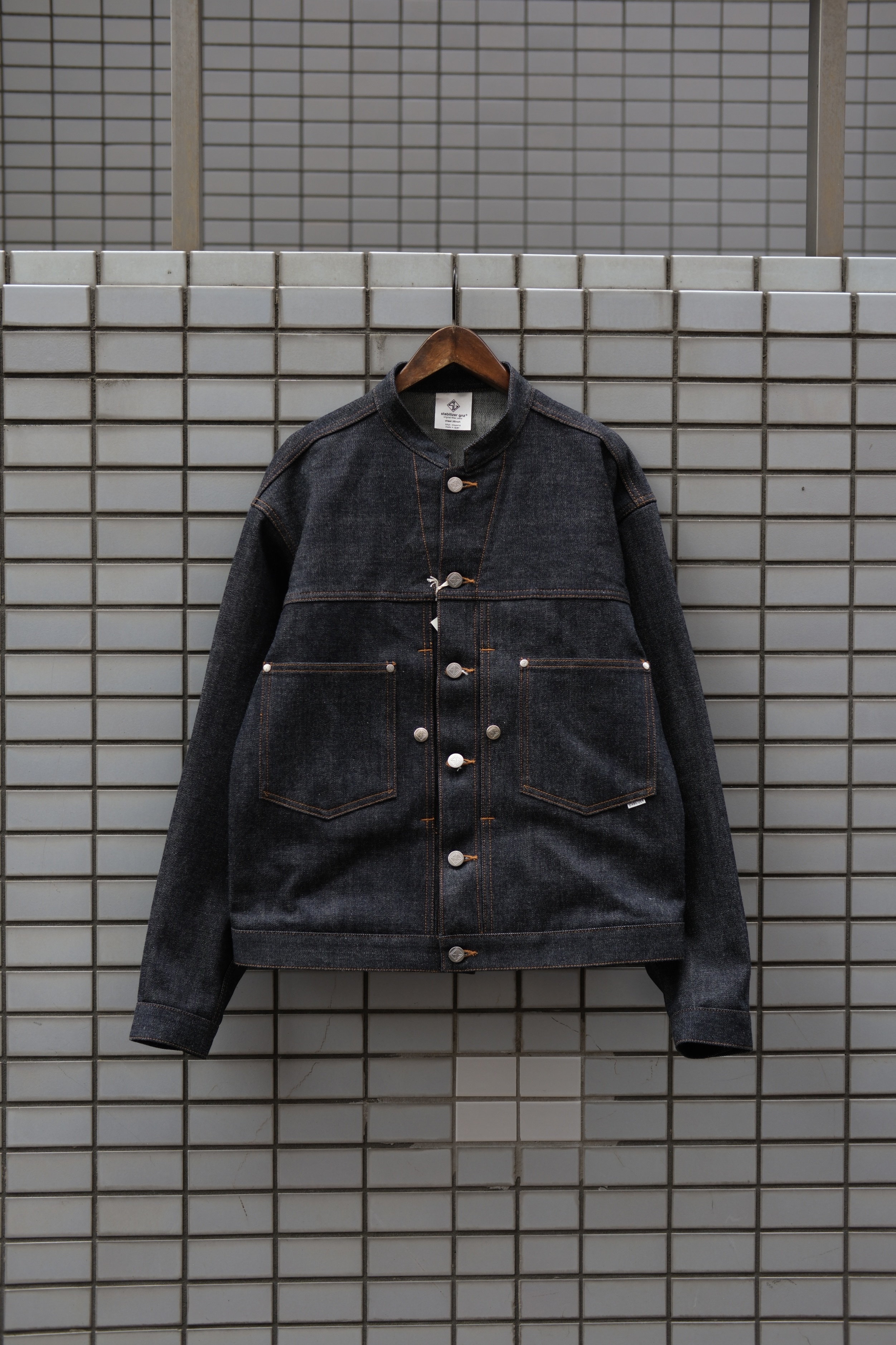 Utah/”stabilizer gnz” 8-52 stand collar jacket/indigo