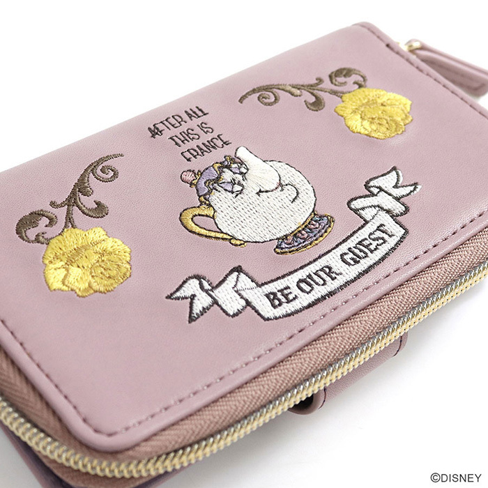 送料無料 Iphonexs Iphonex ディズニー 美女と野獣 刺繍入り お財布付き 手帳型ケース 肩掛け ショルダー ストラップ ケース カバー ポケット キャラクター Puレザー 収納 グッズ ベル ポット婦人 アイフォン Iphone Xs X テンエス スマホカバー スマホケース S Su 7d512