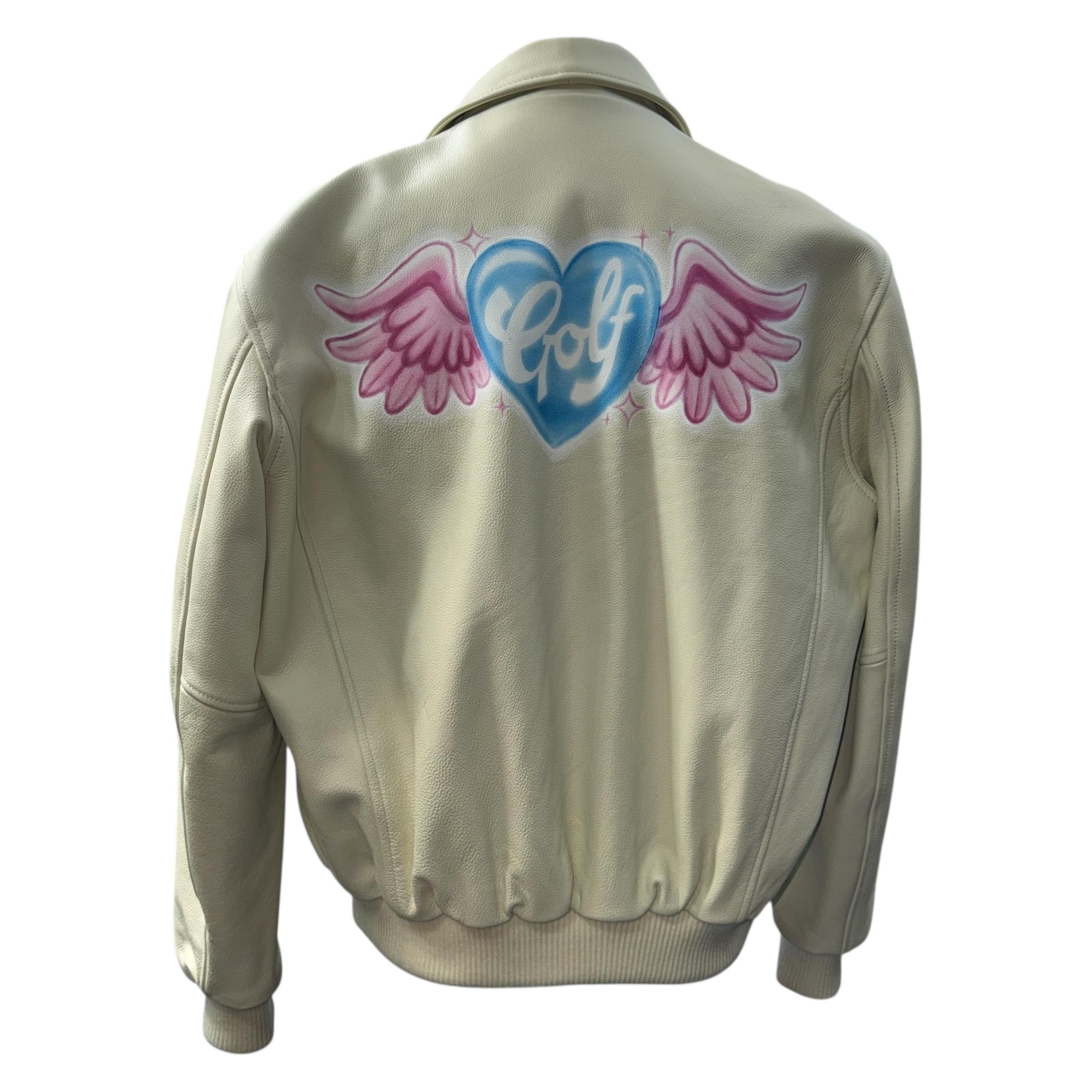 【GOLF WANG 】ゴルフワン エアブラシ ハート ボンバージャケット M