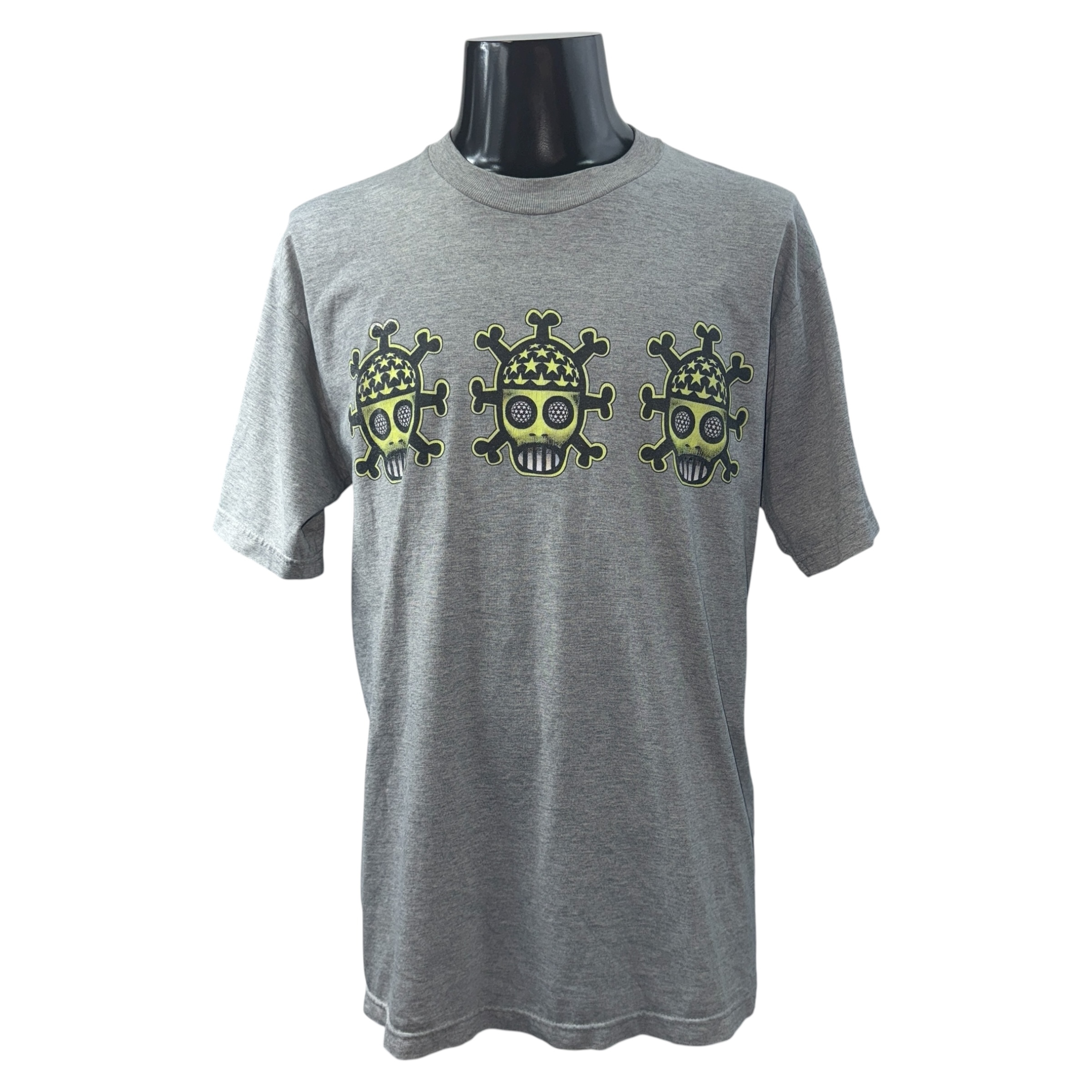 【THREE SKULLS】スケート グラフィック NHS緑タグ Tシャツ L