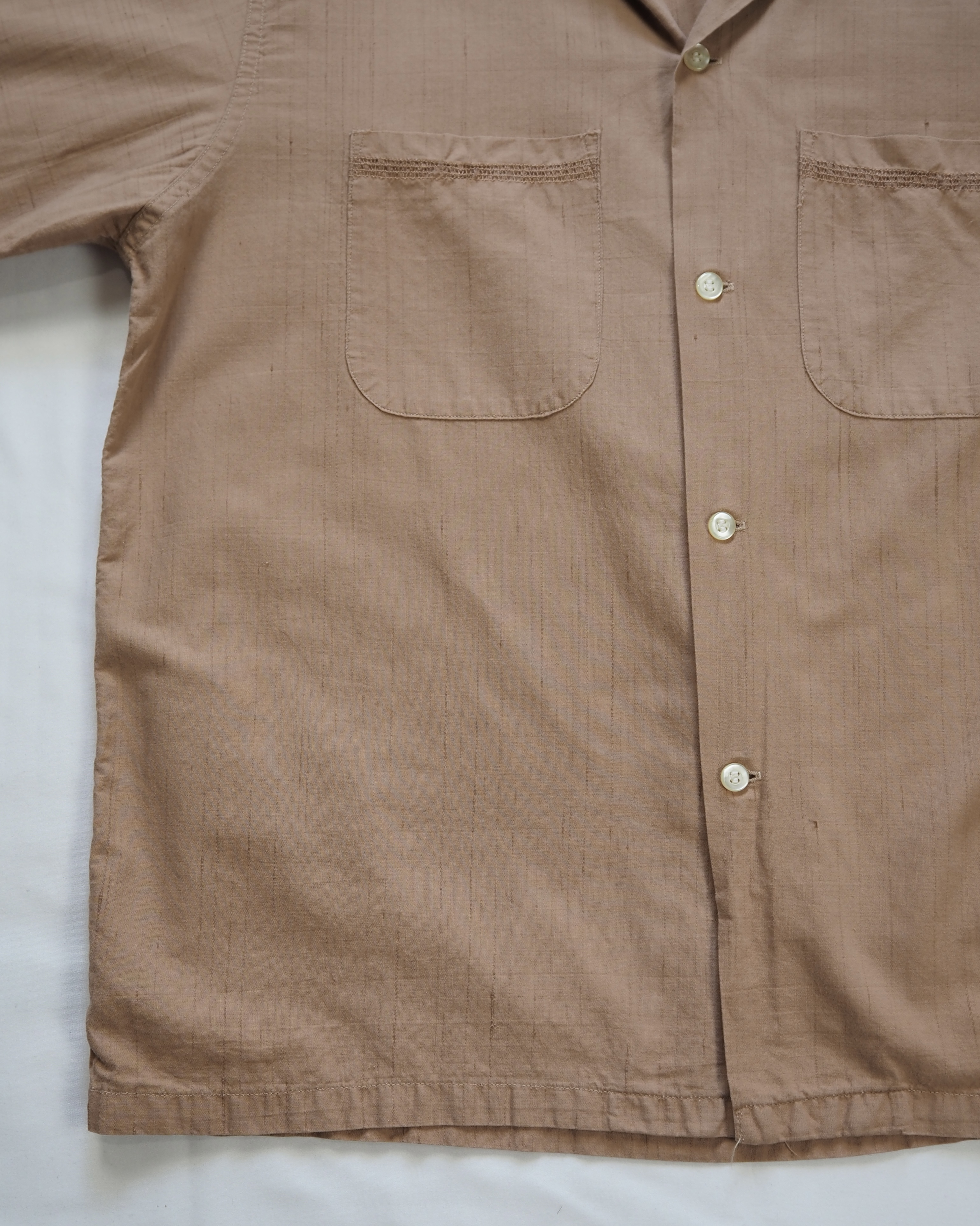 【5/6(水) 20:00入荷】60’s Van Heusen コットンシャツ Lサイズ ブラウン の画像 7