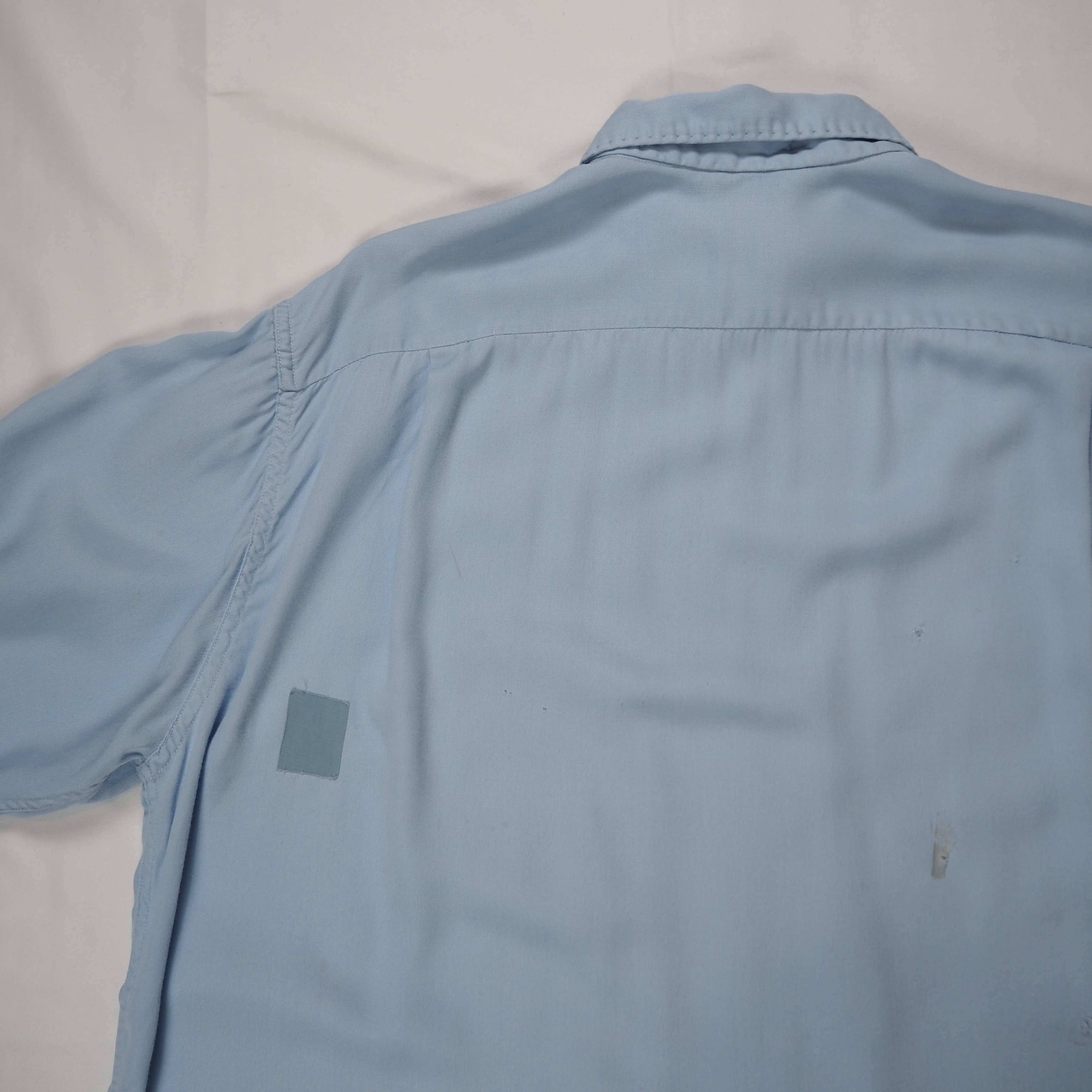 50’s-60’s Van Heusen レーヨンシャツ Lサイズ ライトブルー の画像 16