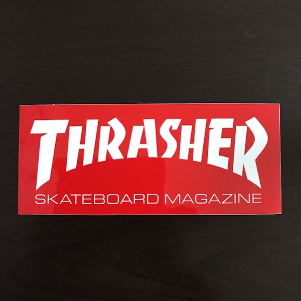 St 13 Thrasher Magazine スラッシャー ステッカー レッド Medium M Earth Skateboardstikers