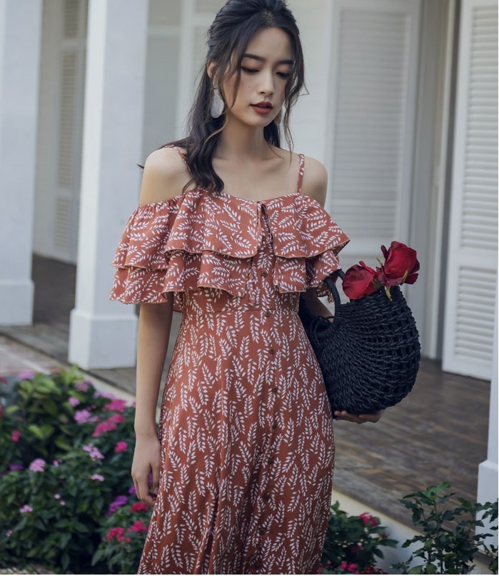 デコルテ美を素敵アピールが大人フェミニンなワンピース レディース 華やか ロングワンピース オフショルダー デート 女子会 代 30代 40代 Ailla アイラ